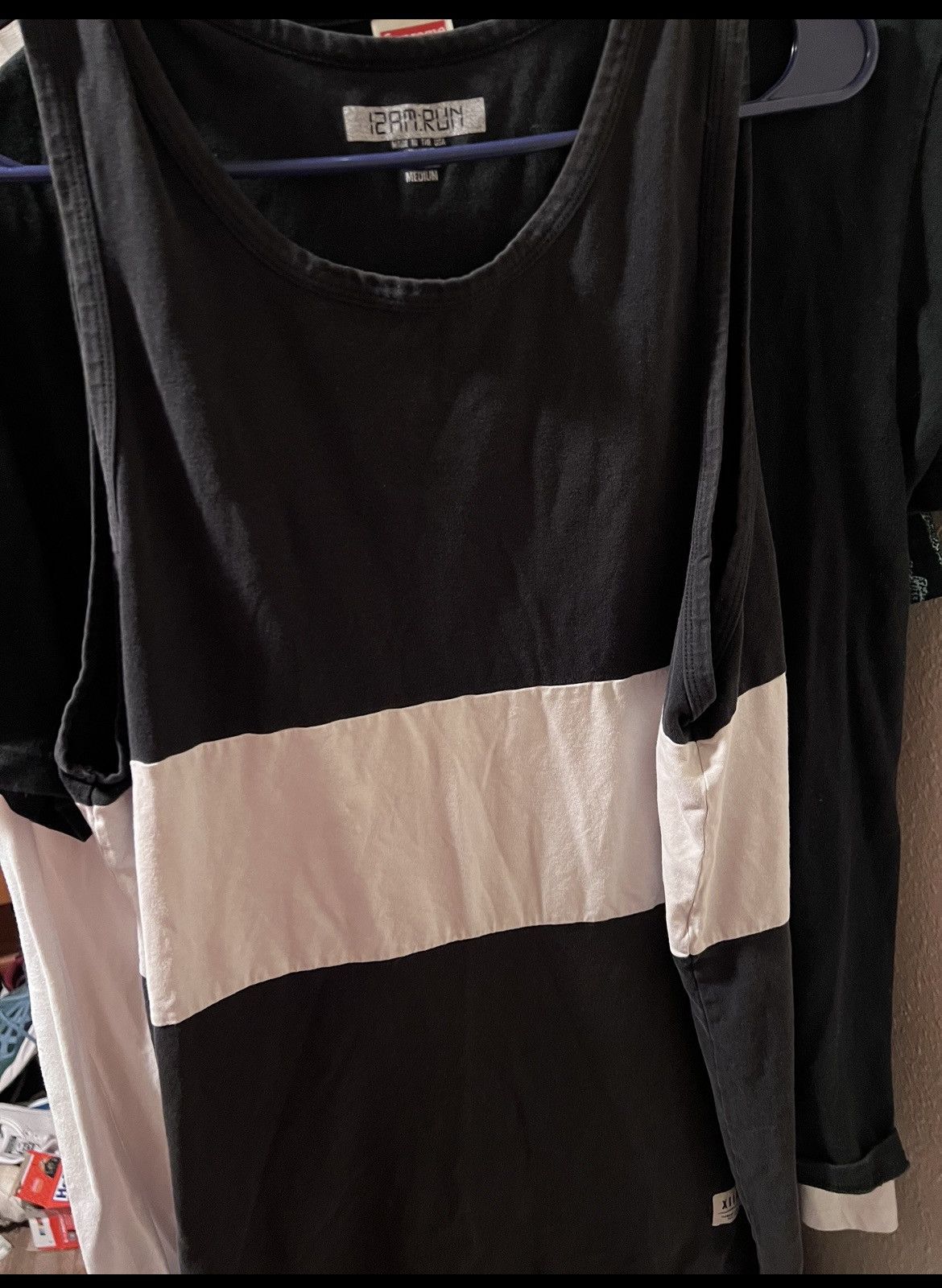 Nas × Vintage Black and white striped tank top Size US M / EU 48-50 / 2 - 1 Thumbnail