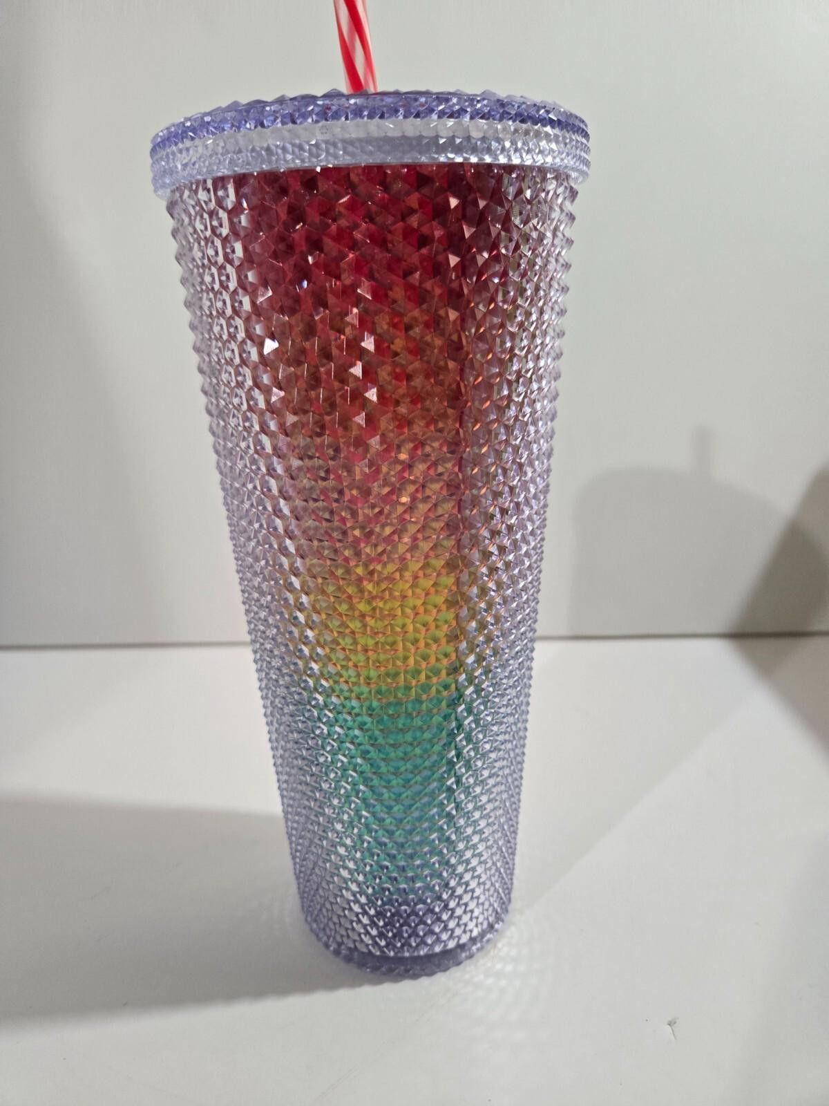 Designer Starbucks Tumbler Rainbow w/ Straw Studded 2024 24 oz NEW Size ONE SIZE - 3 Thumbnail
