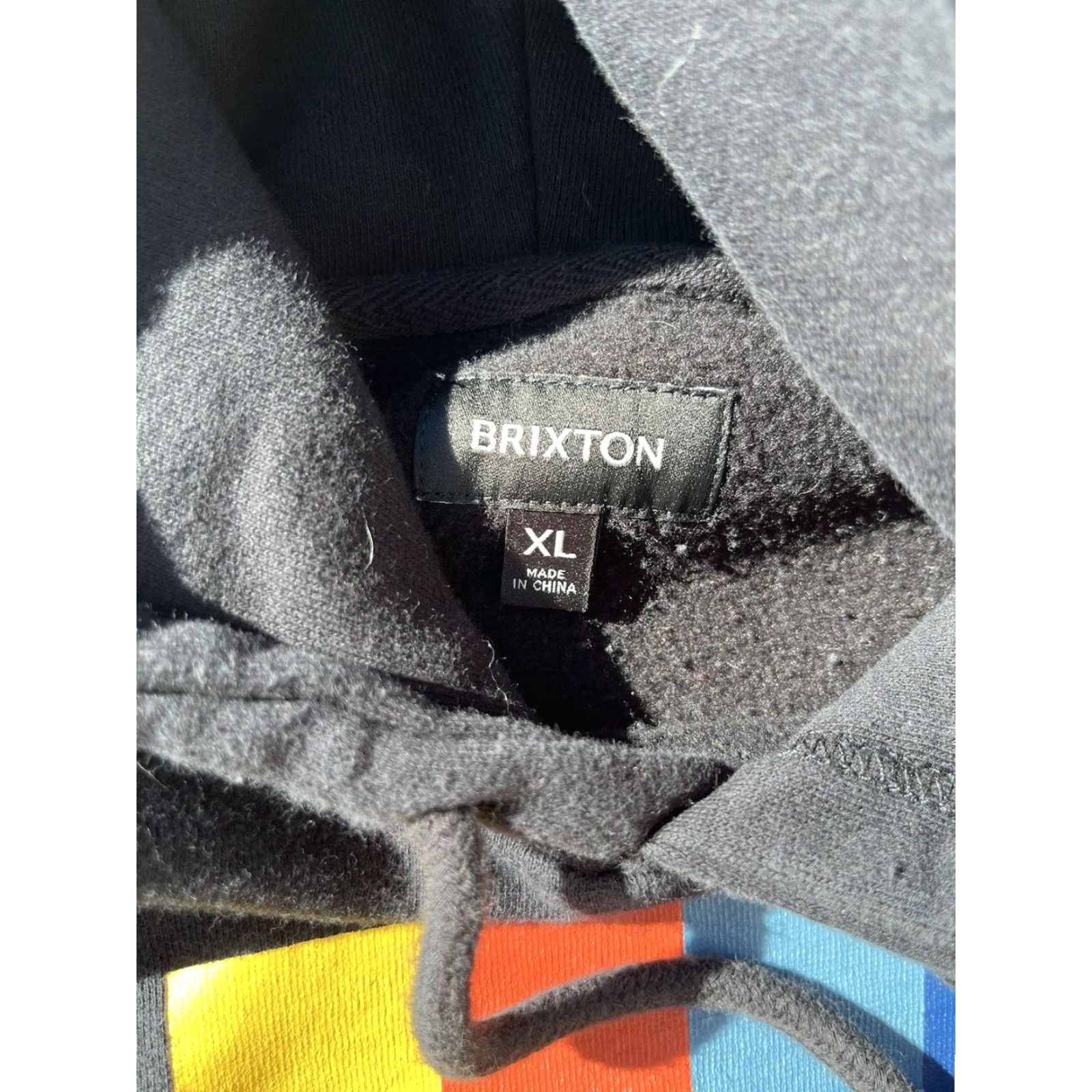 Brixton Men’s Brixton Sweatshirt Black Spell-Out Logo XL Cotton Beach Motor Streetwear Shirt Size US XL / EU 56 / 4 - 3 Thumbnail