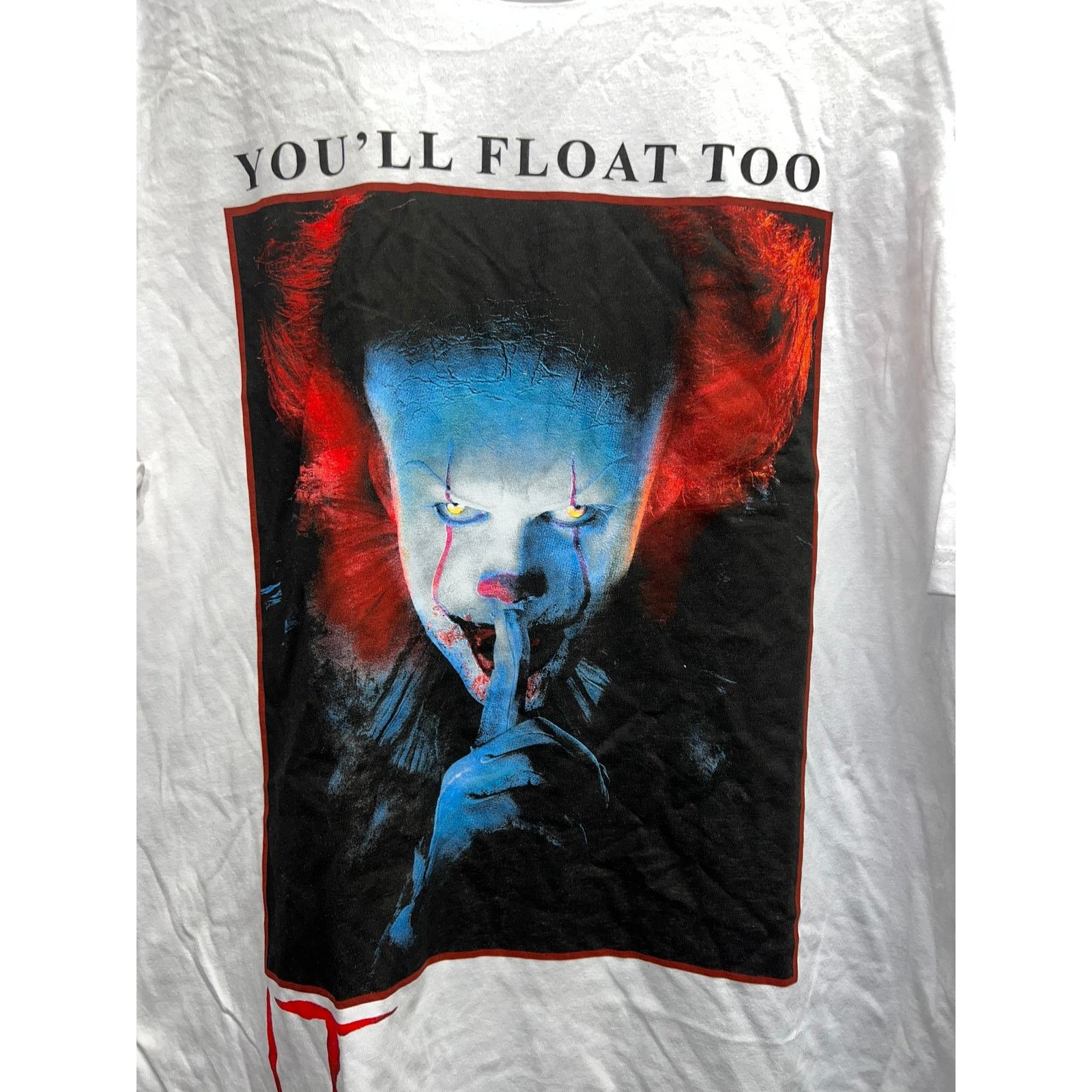 Vintage Pennywise It Shirt You'll Float Too IT Movie TV Derry Tee 2X Size US XXL / EU 58 / 5 - 2 Thumbnail