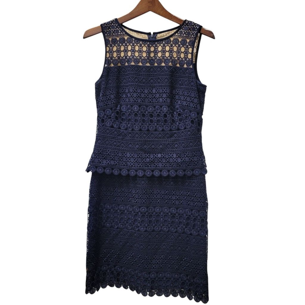 Lauren Ralph Lauren Lauren by Ralph Lauren Women's Sheer-Yoke Lace Dress 8 Size M / US 6-8 / IT 42-44 - 3 Thumbnail