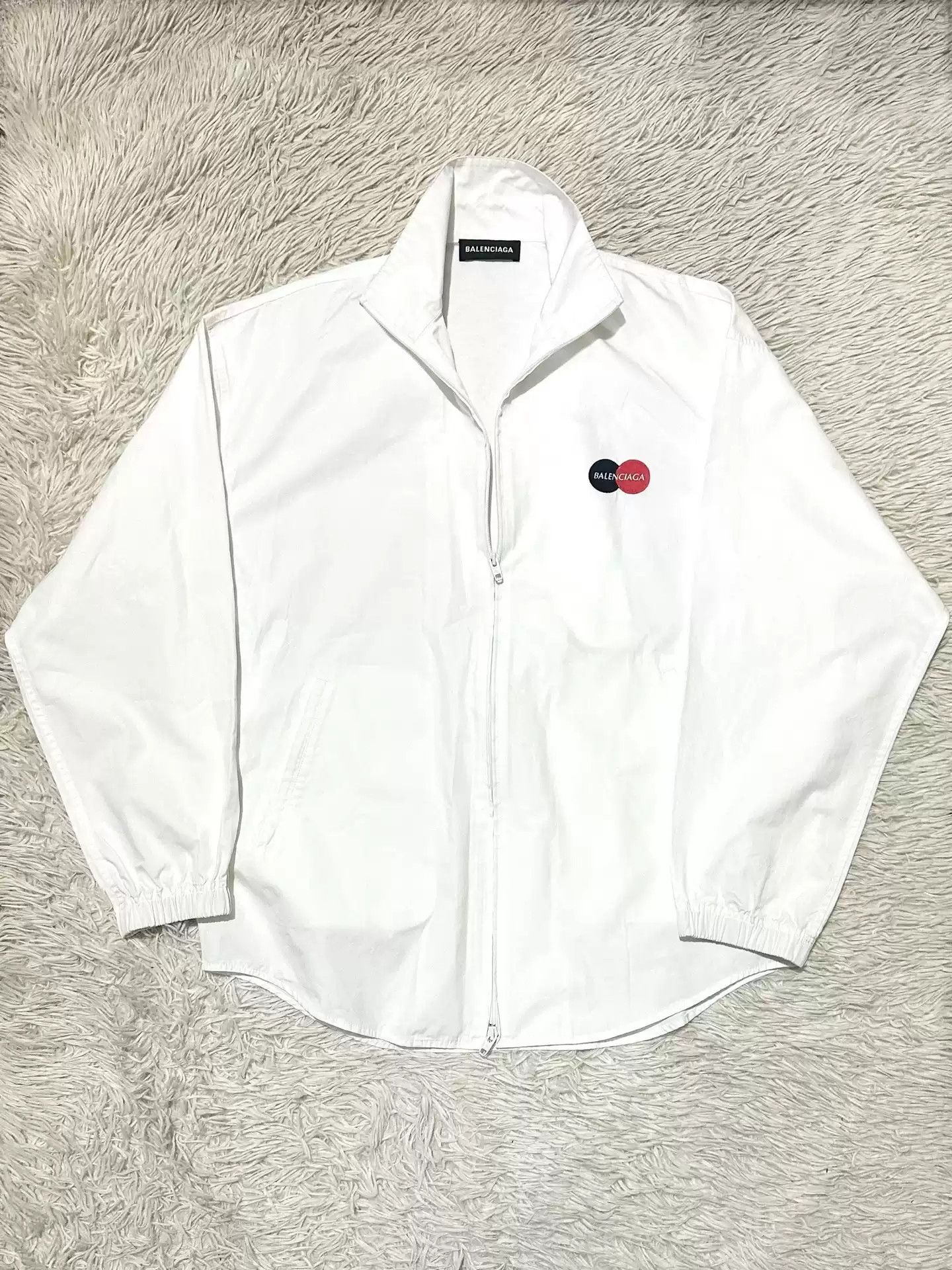 image of Balenciaga Mastercard Showcase White Jacket, Men's (Size Small)