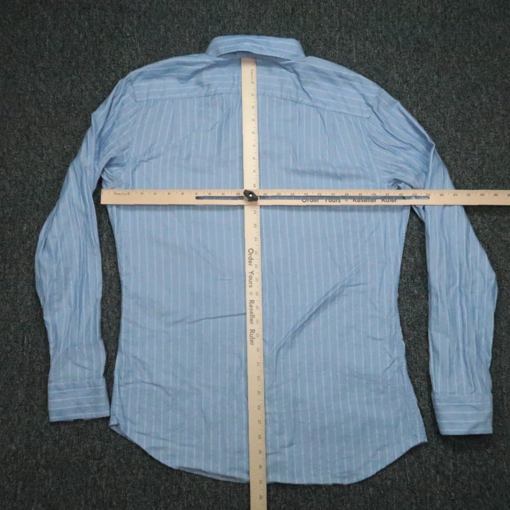 Vintage VINTAGE Teddy Stratford Shirt Mens Extra Large 5 Blue Zip Fit Two Pocket Oxford Striped Size US XL / EU 56 / 4 - 6 Thumbnail