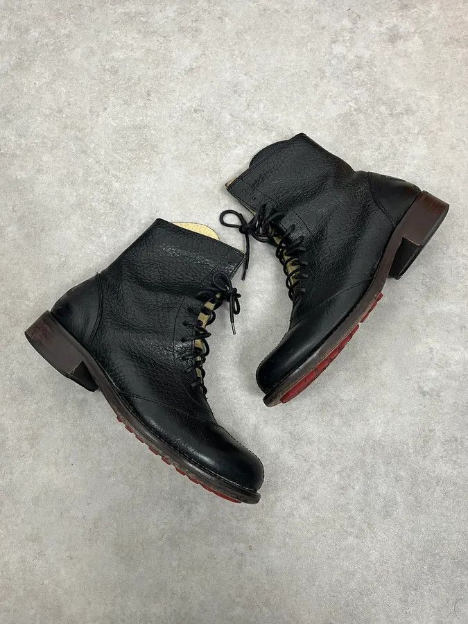 Dolce & Gabbana 1990s Dolce & Gabbana Black Combat Leather Boots Size US 9.5 / EU 42-43 - 7 Thumbnail