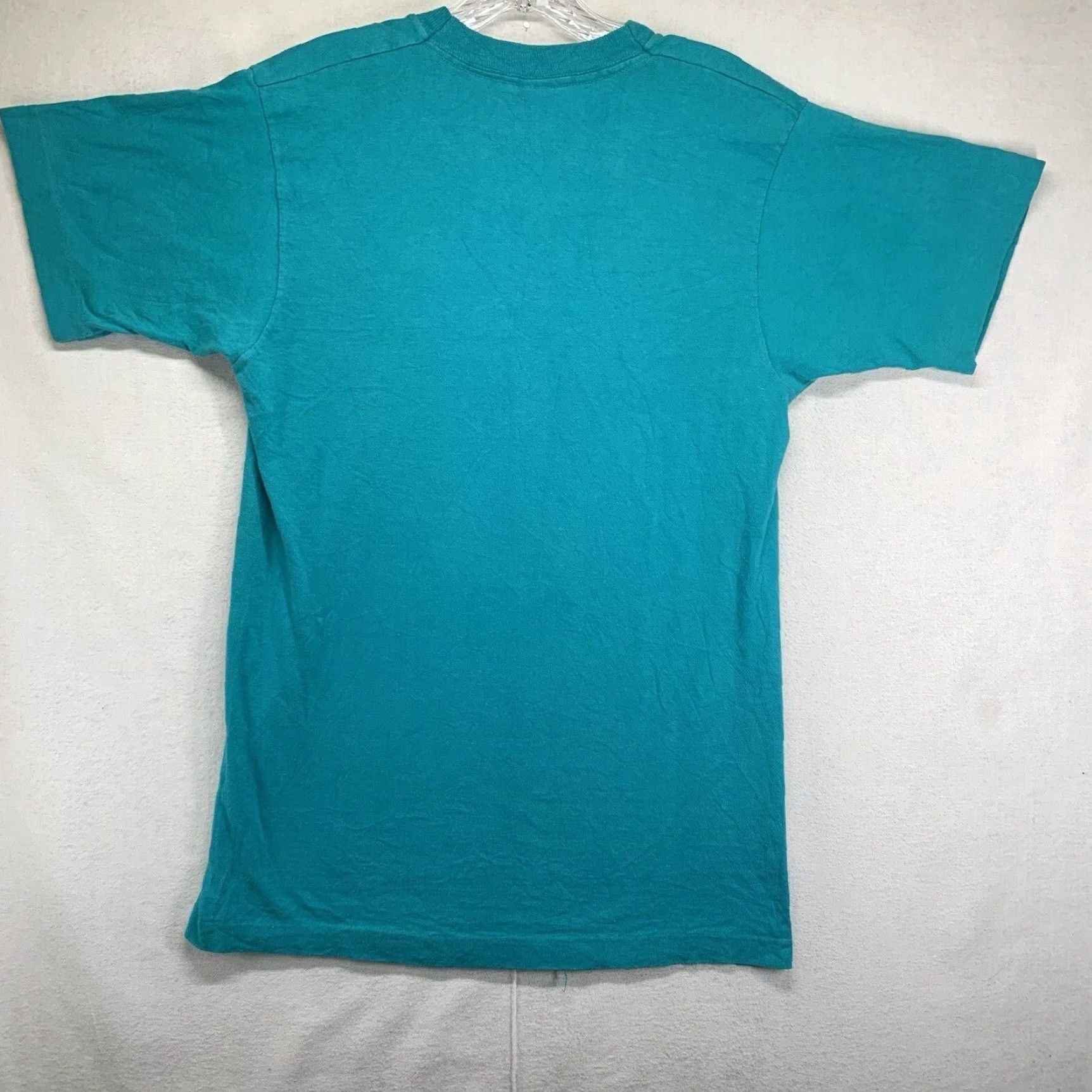 Fruit Of The Loom VINTAGE Fruit of the Loom T-Shirt Unisex Adults Medium Blue Beach 80s 90s Seal Shell Glitter Artwork Size US M / EU 48-50 / 2 - 3 Thumbnail