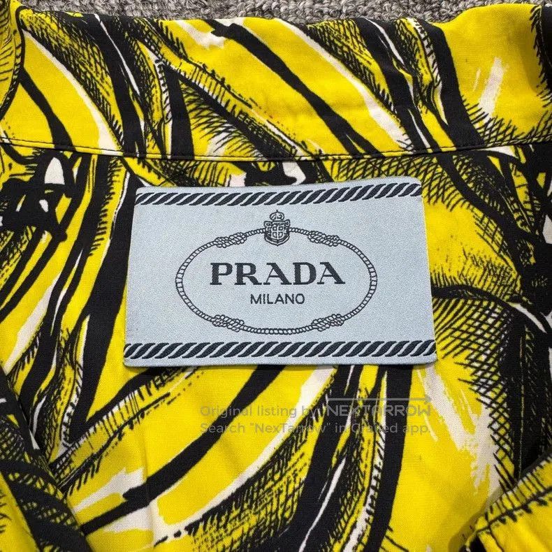 Prada Prada Banana Flame Shirt Short sleeve-zp. Size US L / EU 52-54 / 3 - 3 Thumbnail