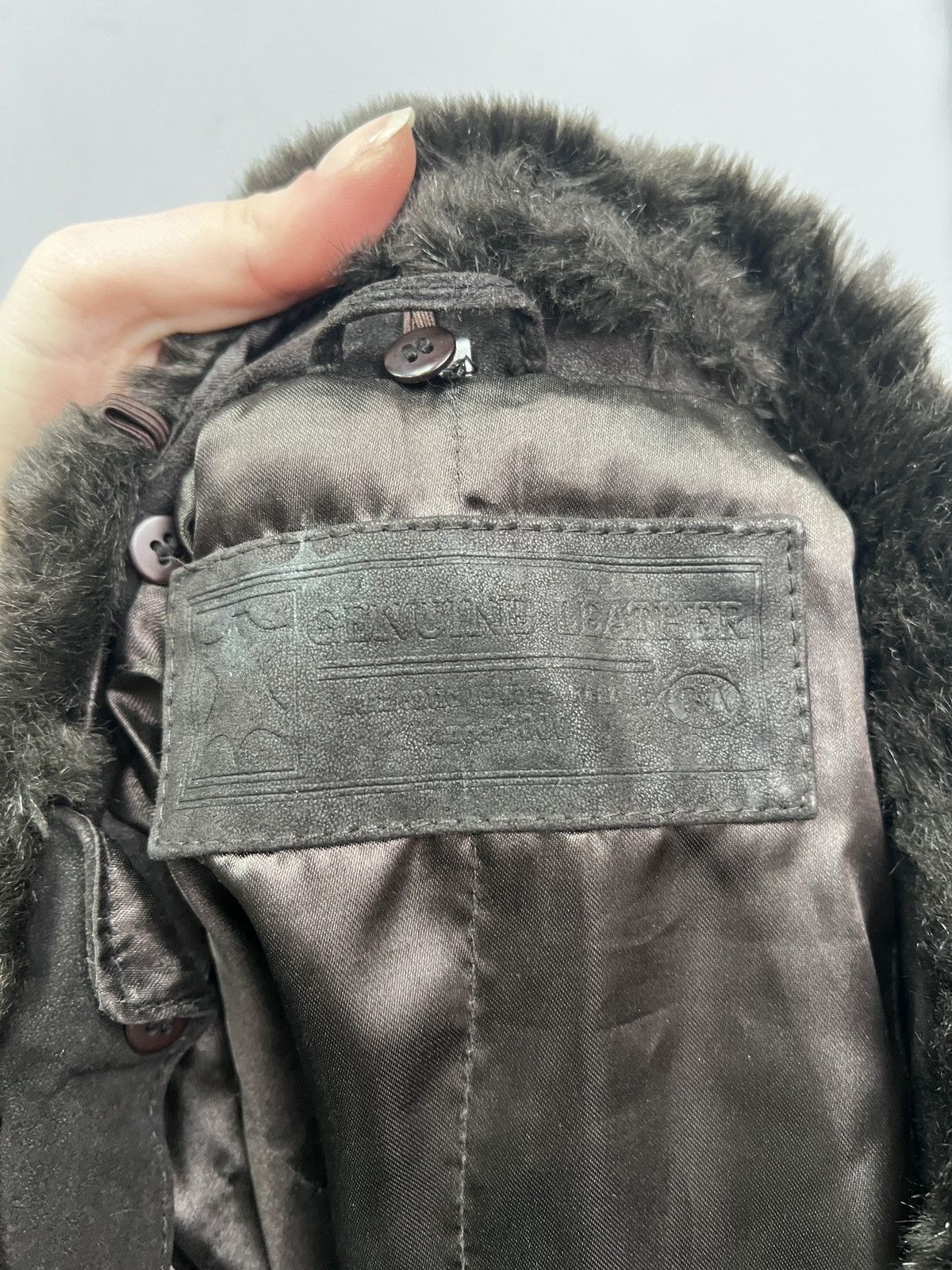 14th Addiction Hysteric glamour Leather Jacket blazer y2k Brown fur Style Size US M / EU 48-50 / 2 - 11 Thumbnail