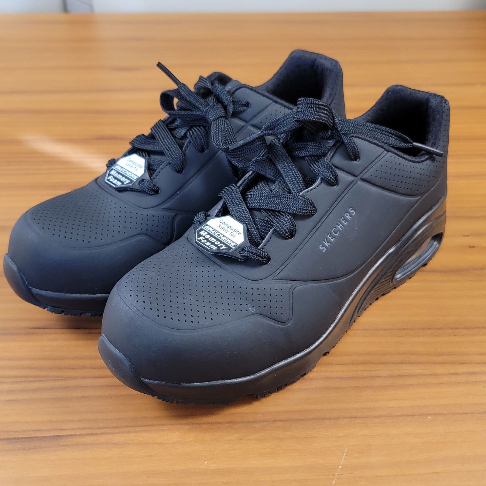 SKECHERS Skechers Uno Deloney CT Slip Resistant Black SN 108101W Wm 7 Size US 7 / IT 37 - 1 Thumbnail