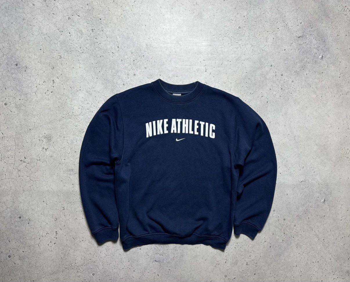 Nike Nike Athletic Vintage Sweatshirt Y2K Swoosh Drill Baggy Size US S / EU 44-46 / 1 - 1 Thumbnail
