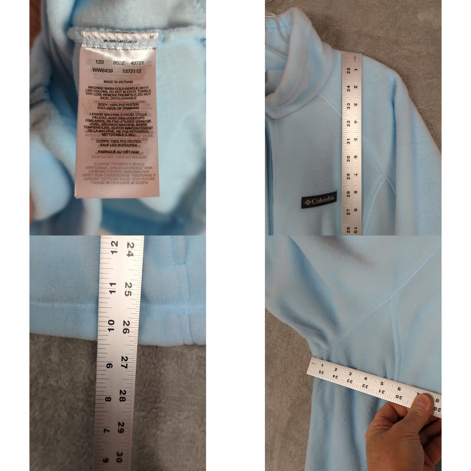 Vintage Columbia Jacket WOMENS Fleece Full Zip Mock Neck Long Sleeve Plus 2X Blue Outdoor Classic Size XXL / US 16-18 / IT 52-54 - 9 Thumbnail