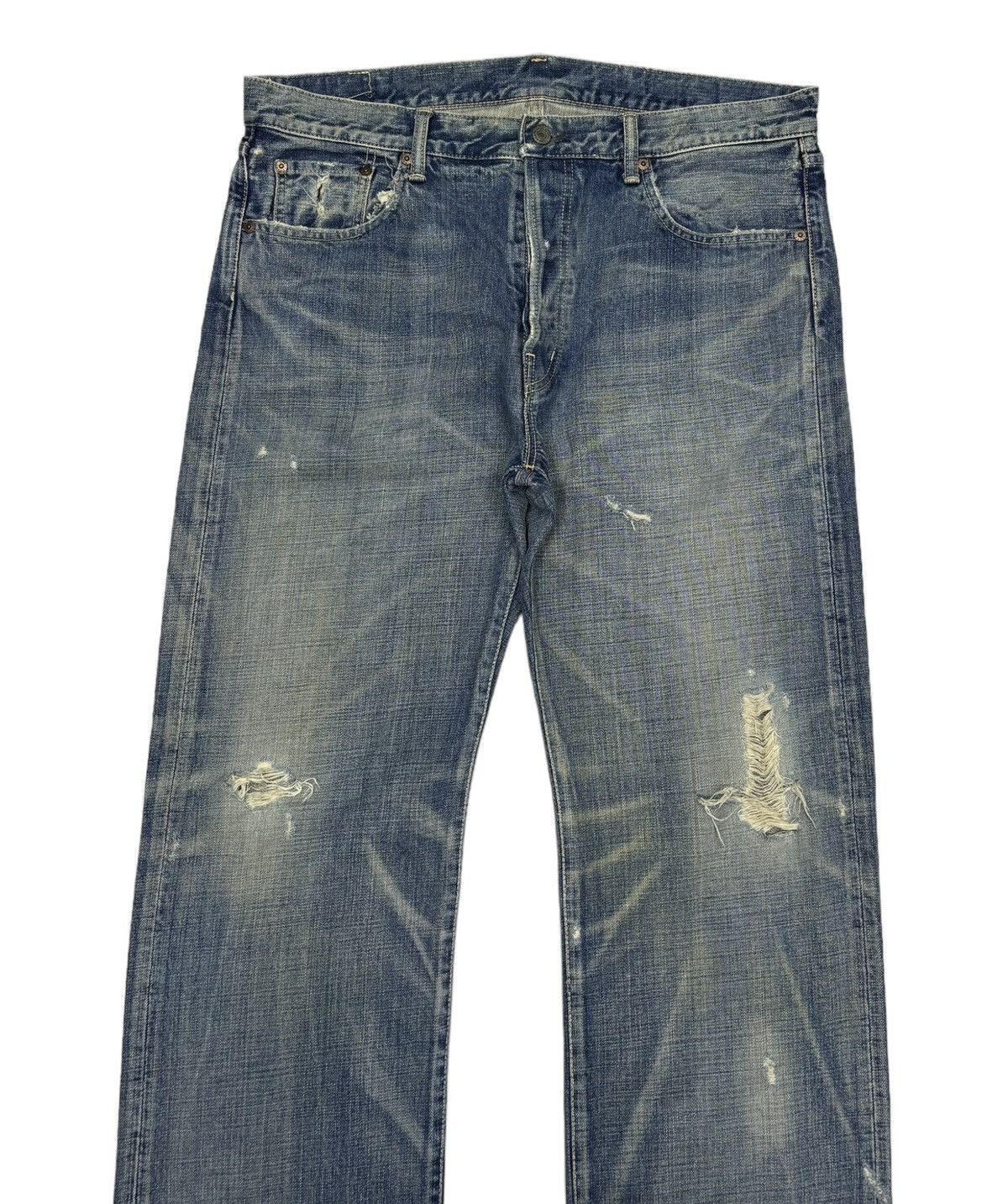 Spellbound SPELLBOUND CLAW MARK BAGGY DISTRESSED DENIM JEANS Size US 37 - 5 Thumbnail