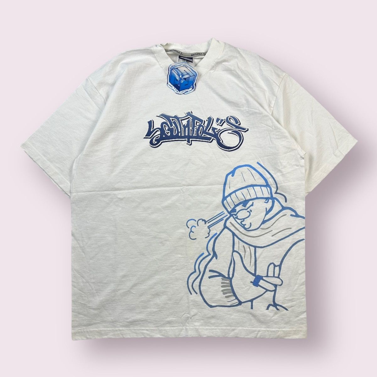 Image of Jnco x Southpole Crazy Vintage Southpole Hip Hop Y2K Skater Graphic Shirt in White, Men's (Size XL)