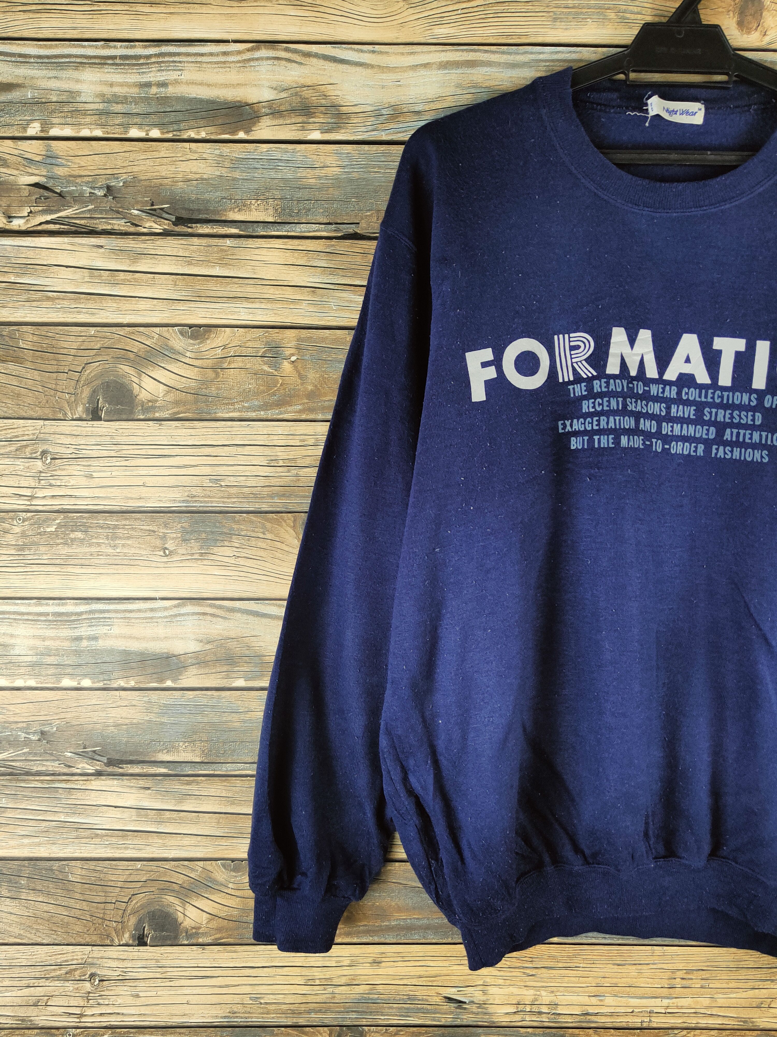 Japanese Brand Vintage Stuff 🔥 Night Wear Navy Sweatshirts Size US M / EU 48-50 / 2 - 3 Thumbnail
