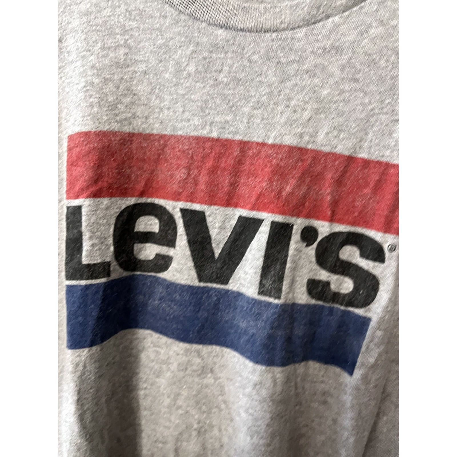 Levi's Levi's T-Shirt Adult Large Gray Big Logo Crew Neck Short Sleeve 90s Classic Mens Size US L / EU 52-54 / 3 - 3 Thumbnail