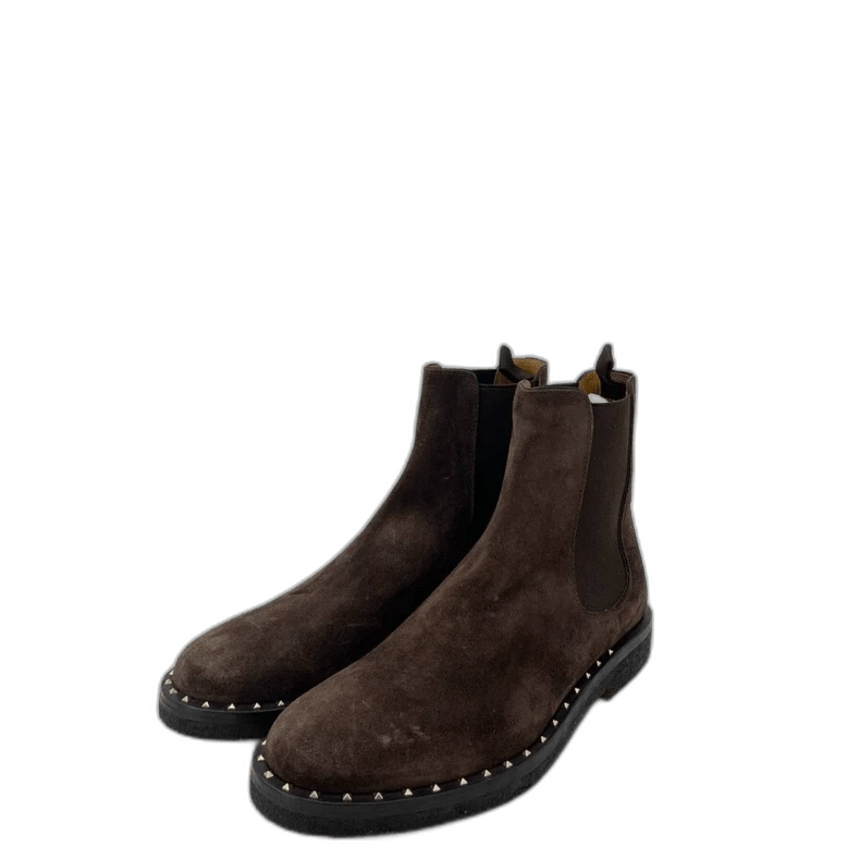 Valentino Valentino Brown Suede Short Boots with Studs Size US 10 / EU 43 - 1 Thumbnail
