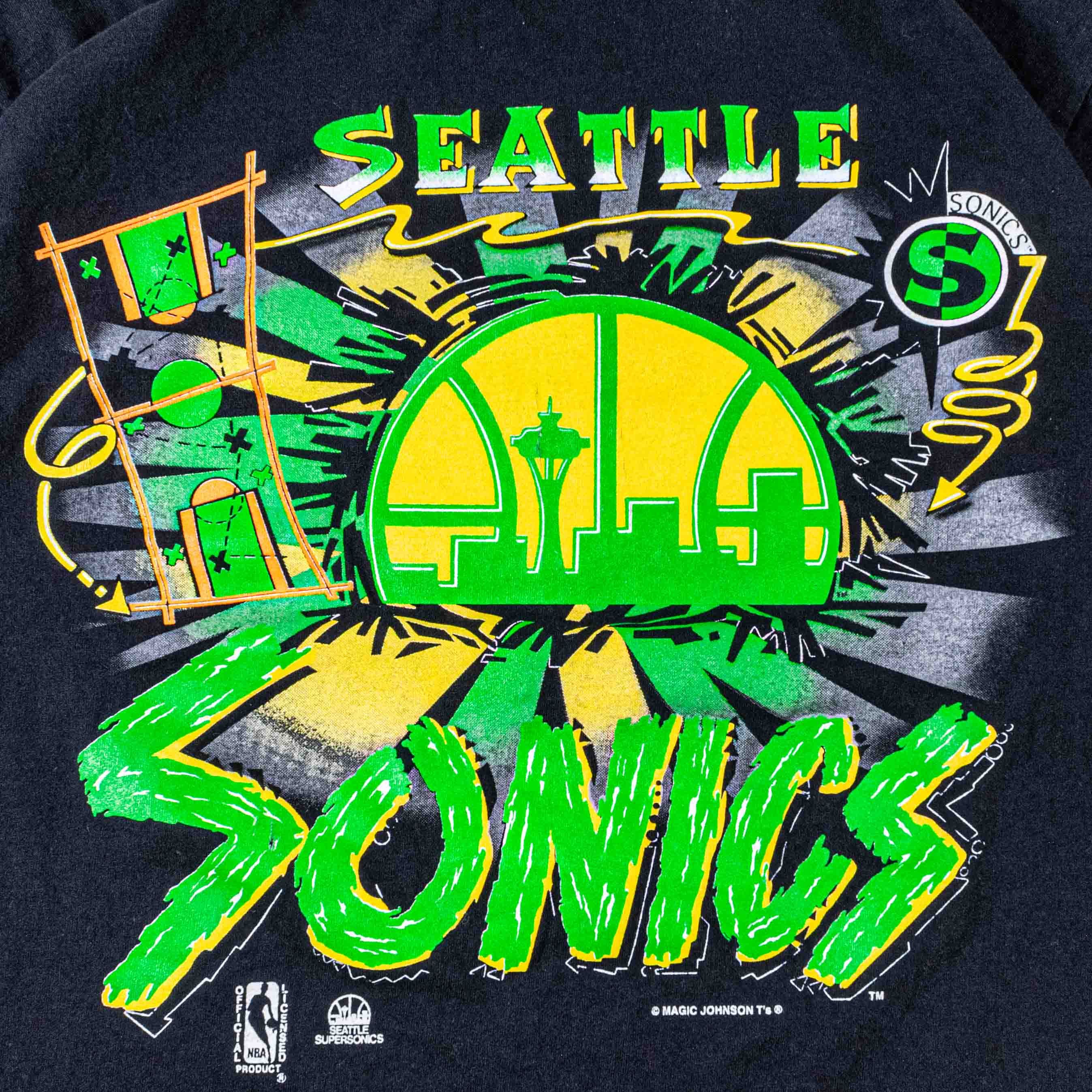 Vintage Vintage 90s Seattle Sonics Shirt Large Magic Johnson Ts NBA Size US L / EU 52-54 / 3 - 5 Thumbnail