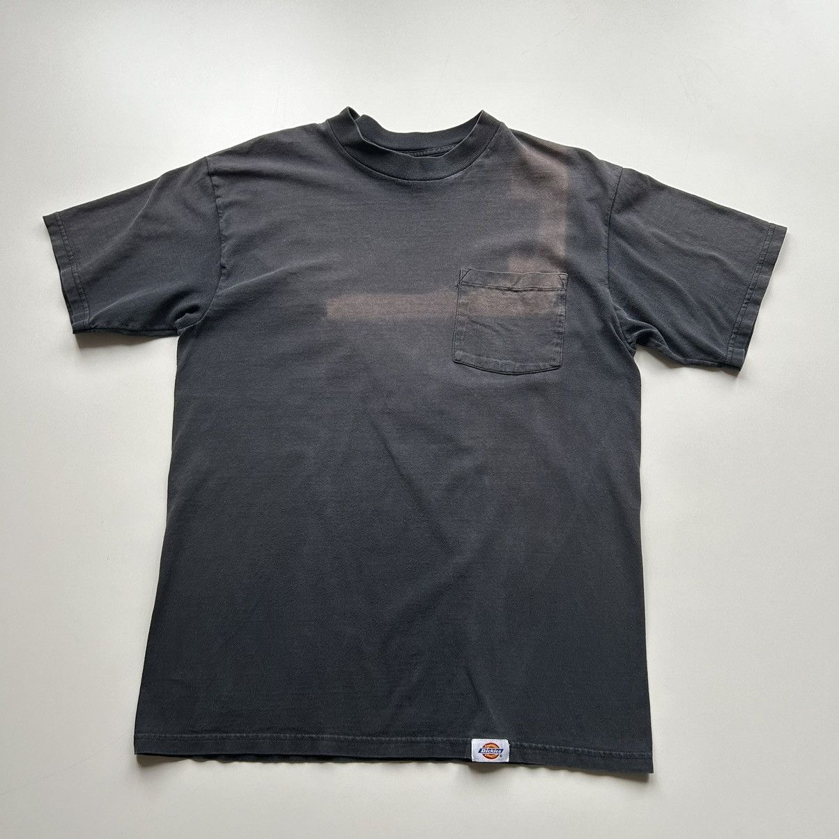 image of Vintage 2000S Faded Black Blank Dickies Pocket T Shirt Large, Men's