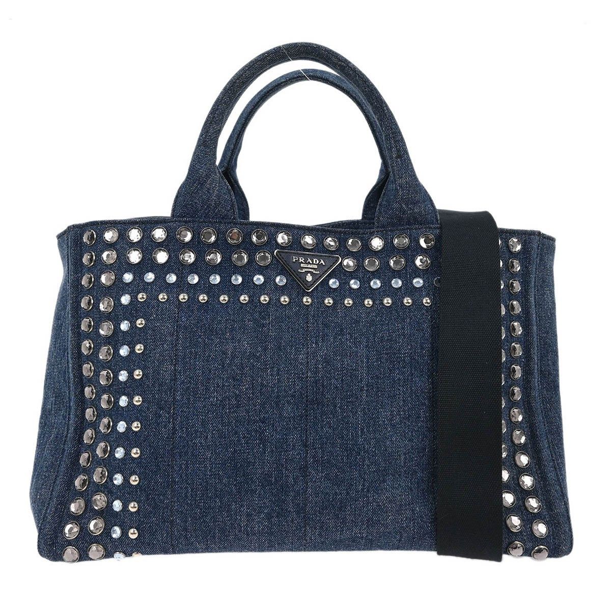 Prada Prada Canapa Convertible Tote Denim Size ONE SIZE - 1 Thumbnail