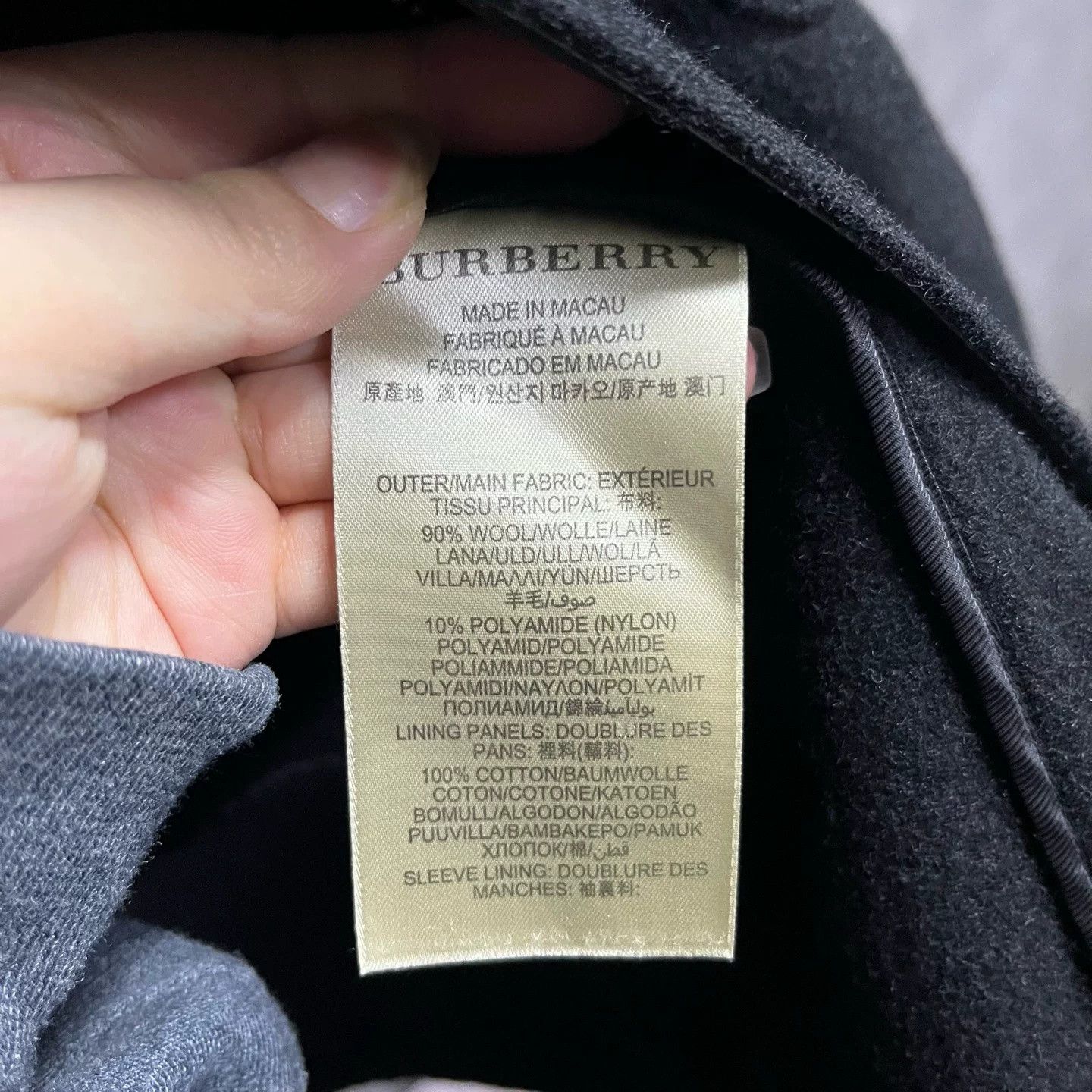 Burberry Burberry Classic Black Wool Blend Jacket Size US M / EU 48-50 / 2 - 2 Thumbnail