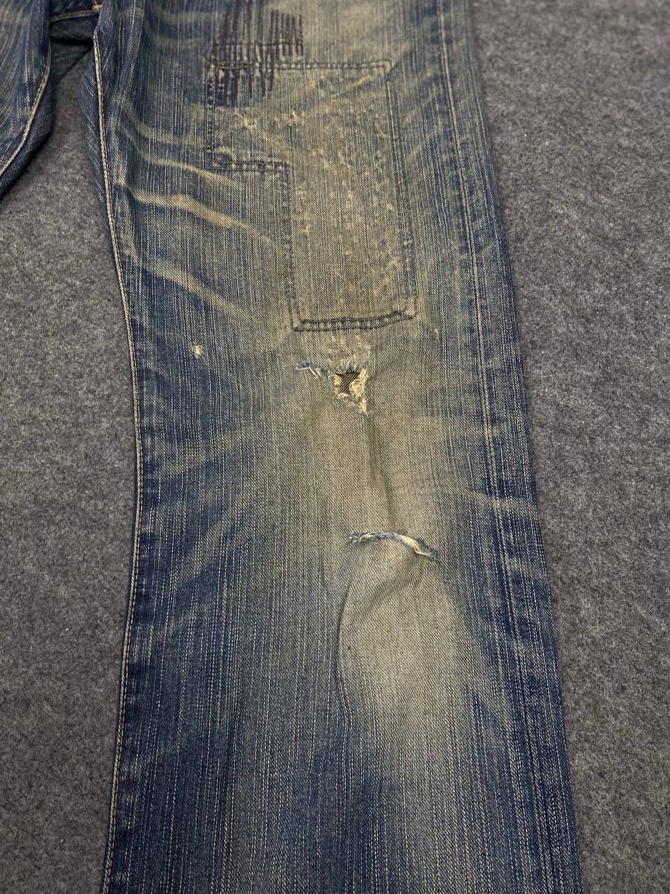 Edwin vintage edwin xv distressed reworked denim nice design Size US 35 - 12 Thumbnail