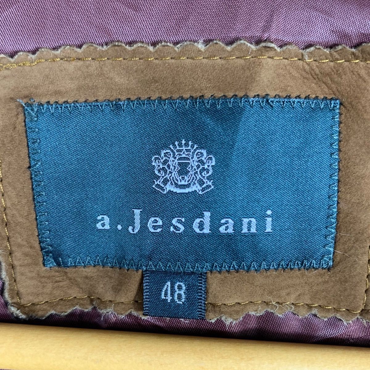 Vintage A JESDANI Italian Designer Brown Fleece Bomber Jacket Size US L / EU 52-54 / 3 - 7 Thumbnail