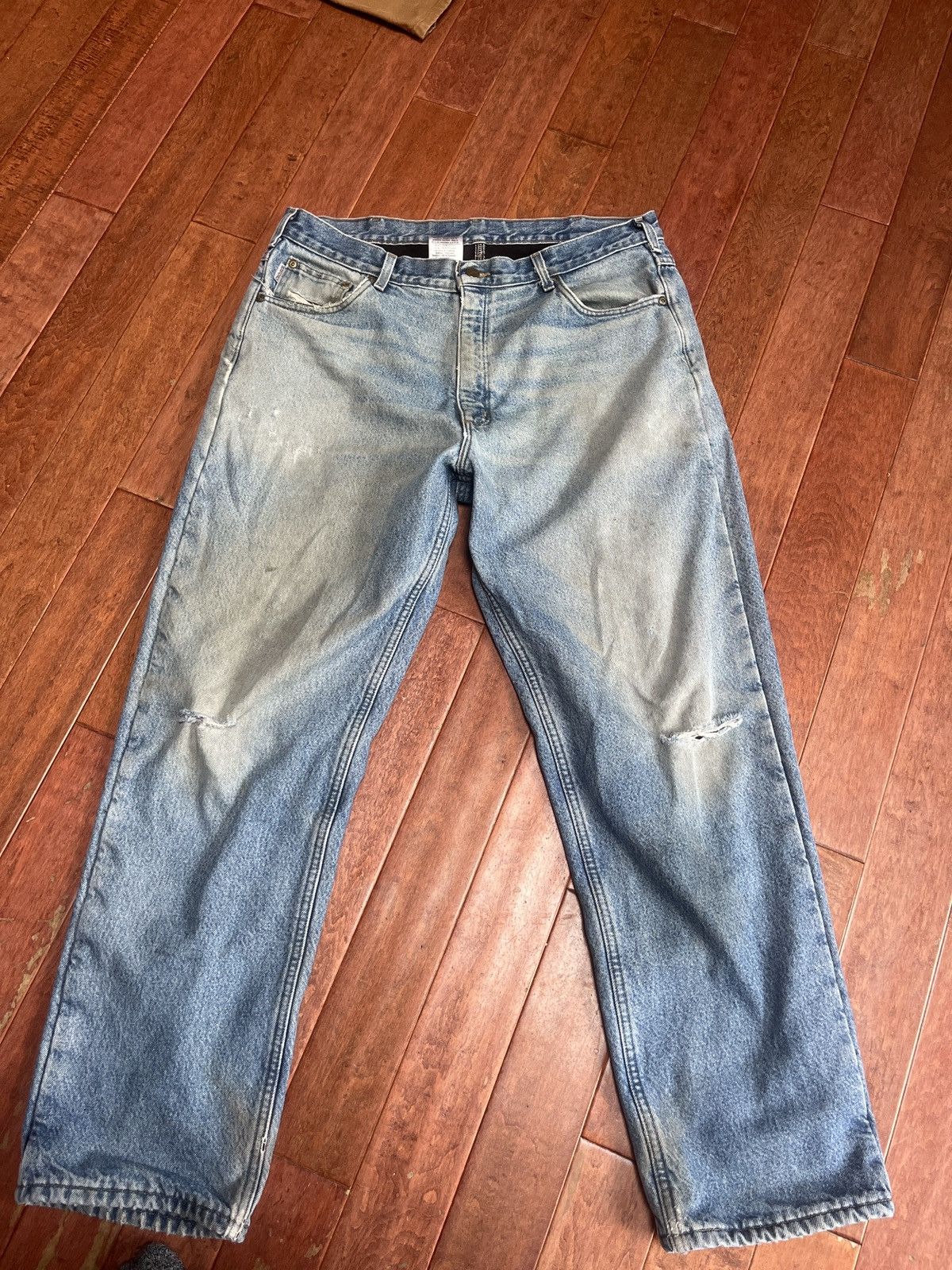 Carhartt Distressed Carhartt Denim (fleece lining) Size US 38 / EU 54 - 1 Thumbnail