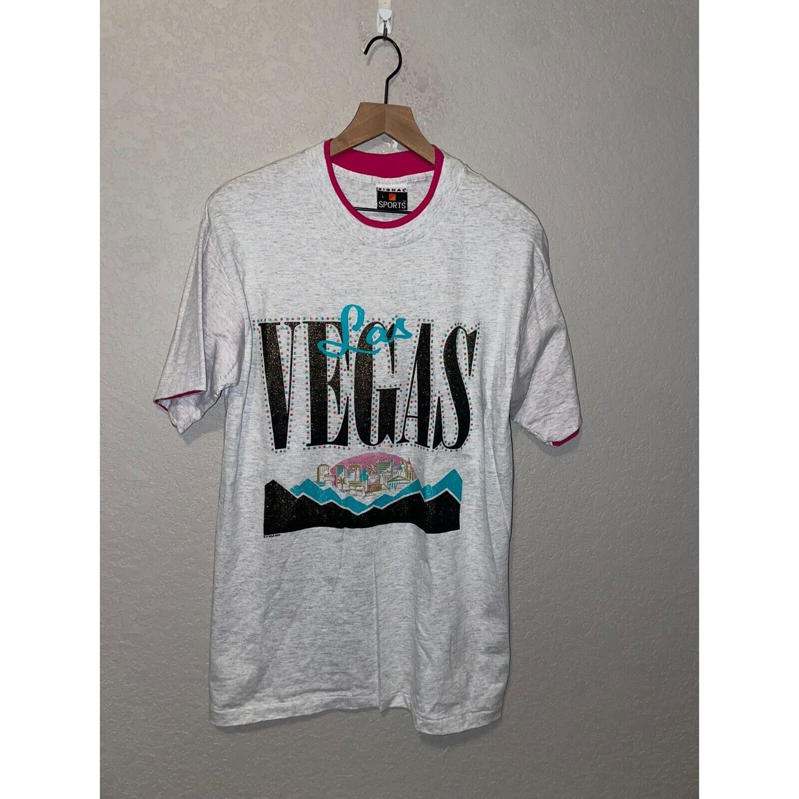 Vintage Vintage Las Vegas Shirt Tee 90s Neon Tourist Graphic Large Size US L / EU 52-54 / 3 - 1 Thumbnail