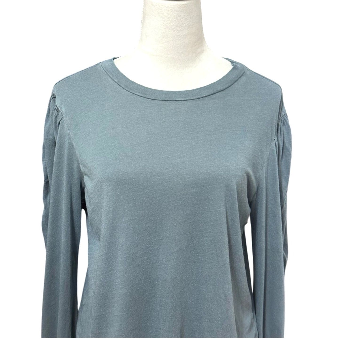 Treasure & Bond Treasure & Bond Long Sleeve Round Neck Ribbed Cuff Blue XS Size XS / US 0-2 / IT 36-38 - 2 Thumbnail