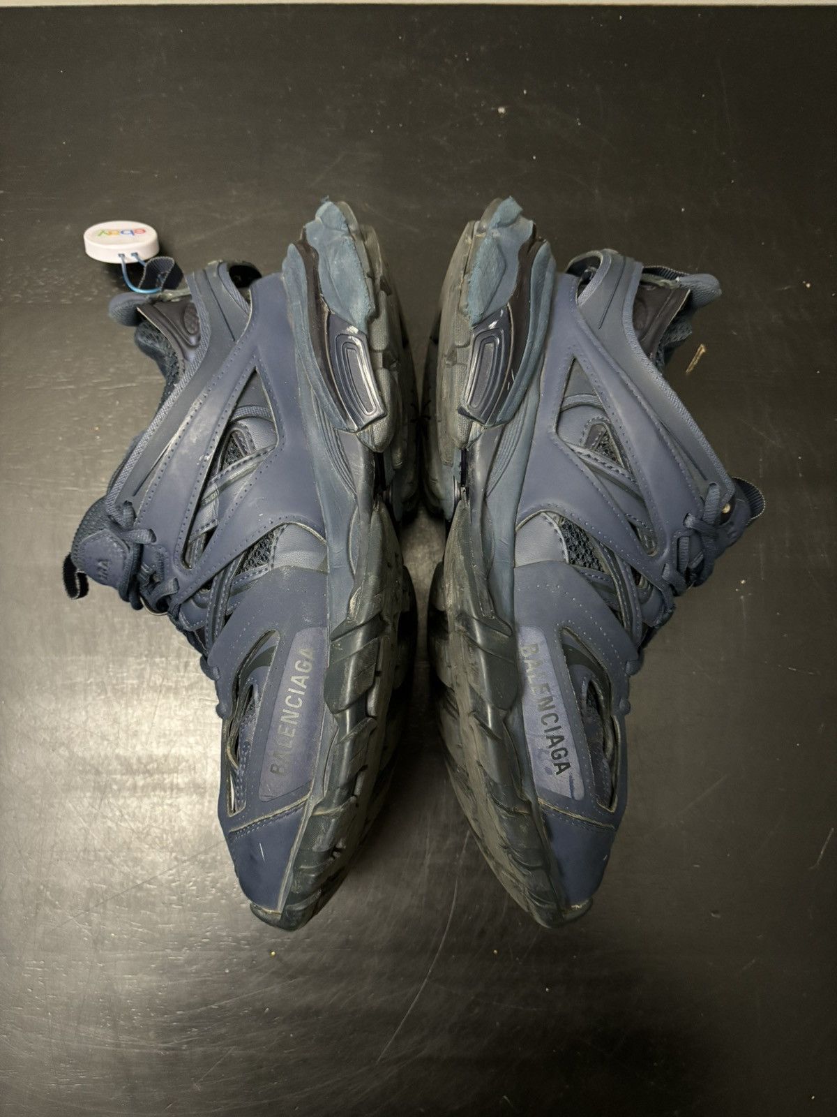 Balenciaga Balenciaga Track Runner Navy Blue Size US 7 / EU 40 - 4 Thumbnail