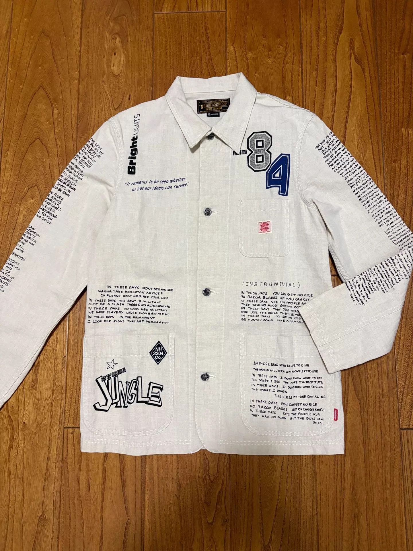 Neighborhood NBHD Vintage-Rare Hand-Drawn Shirt Jacket M W CottonLinen Size US M / EU 48-50 / 2 - 1 Thumbnail