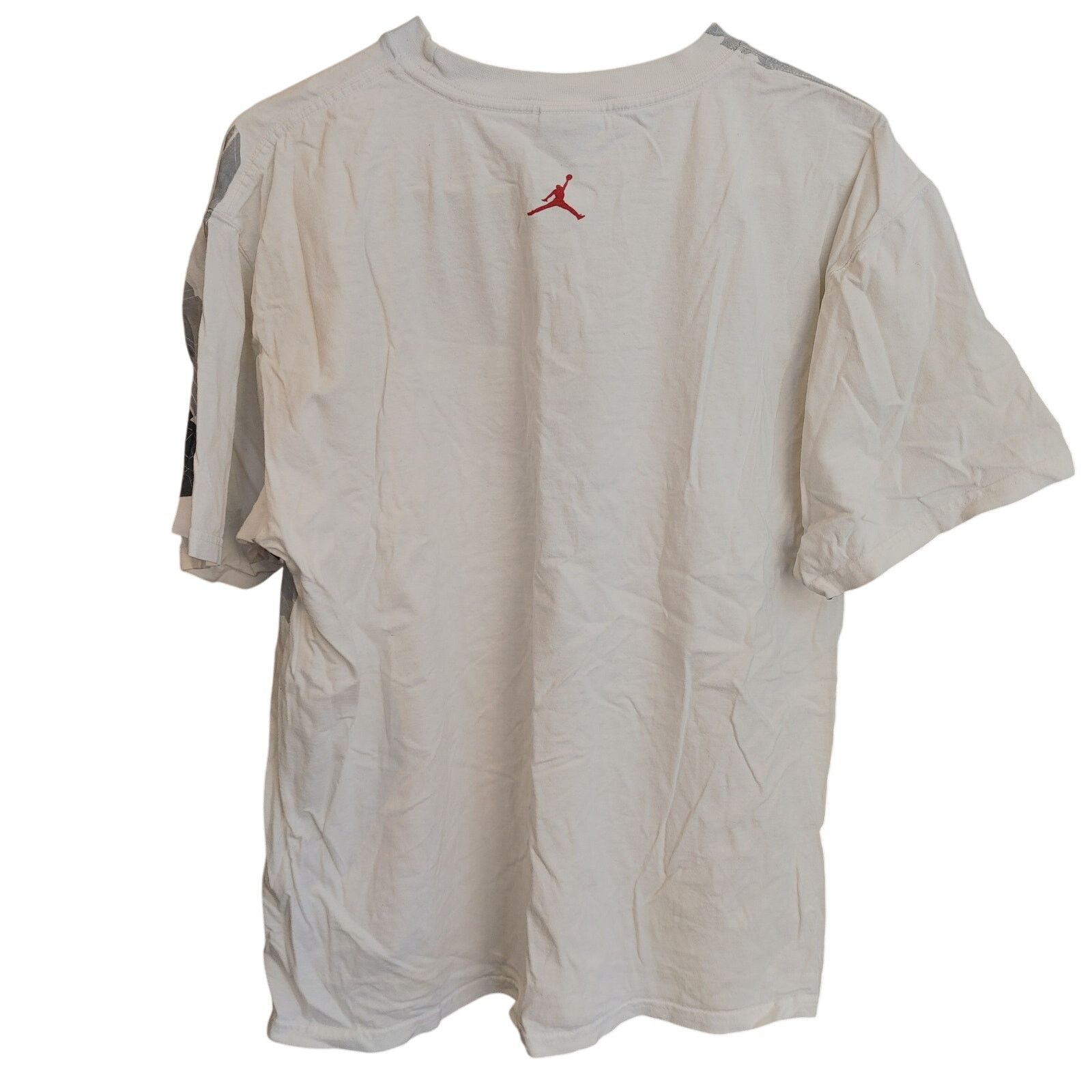 Other Air Jordan Men's LG White Gray Geometric Pattern T-Shirt Size US L / EU 52-54 / 3 - 2 Thumbnail