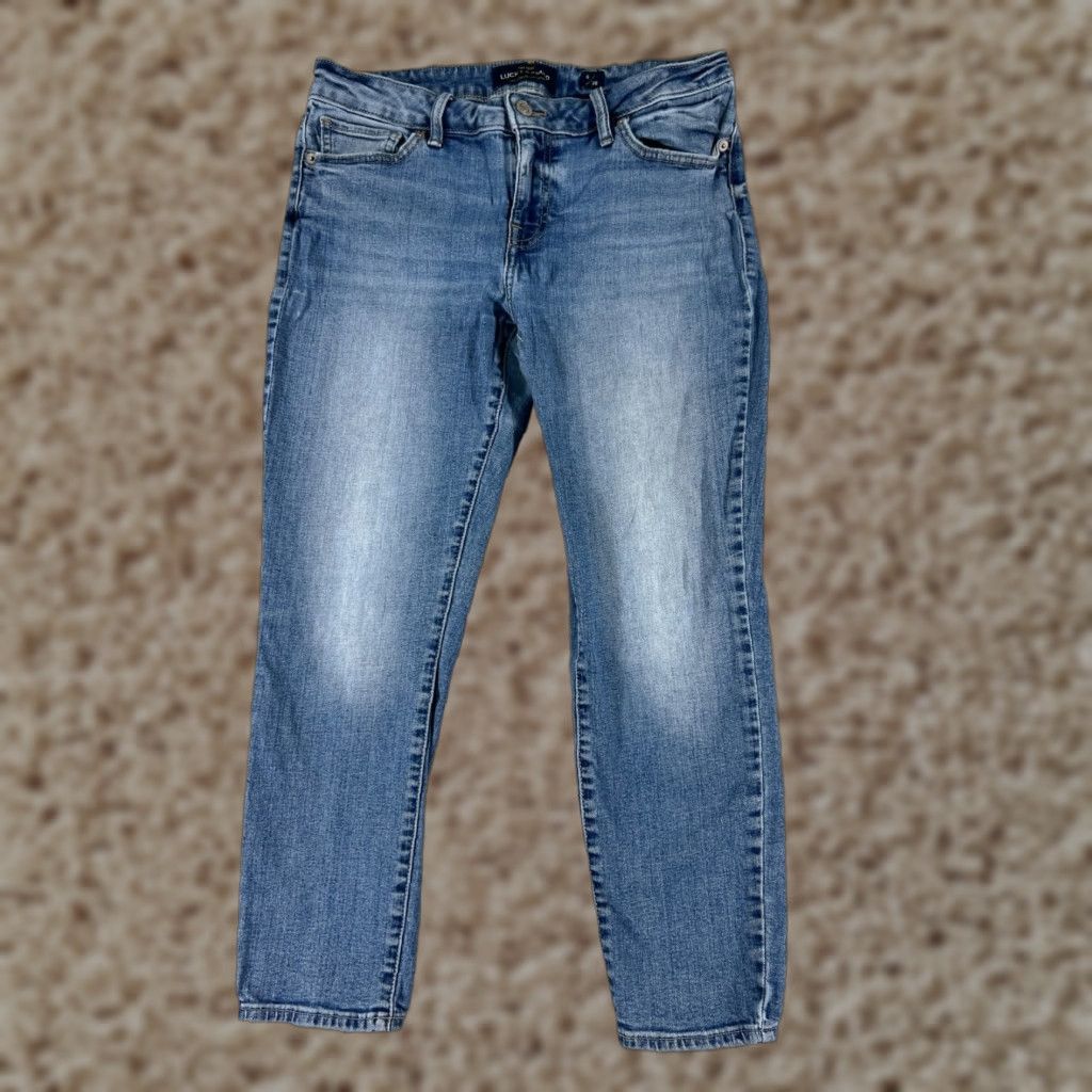 Lucky Brand Lucky Brand Jeans Women 6 Denim Straight Crop 28x23 Blue 5-Pocket USA Vintage 90s Womens Size 28" / US 6 / IT 42 - 1 Thumbnail