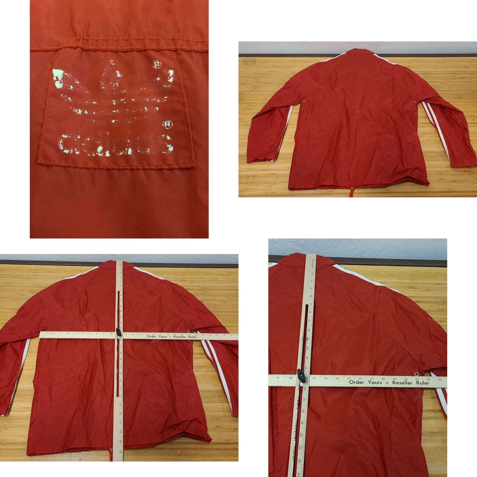 Adidas VINTAGE adidas Windbreaker Jacket Mens XL Red Hoodie 80s Nylon Softshell Regular Size US XL / EU 56 / 4 - 8 Thumbnail