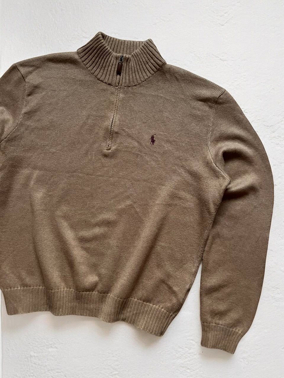 Denim & Supply Ralph Lauren VINTAGE COTTON QUARTER ZIP 1/4 SWEATER HEAVY KNIT Size US L / EU 52-54 / 3 - 2 Thumbnail