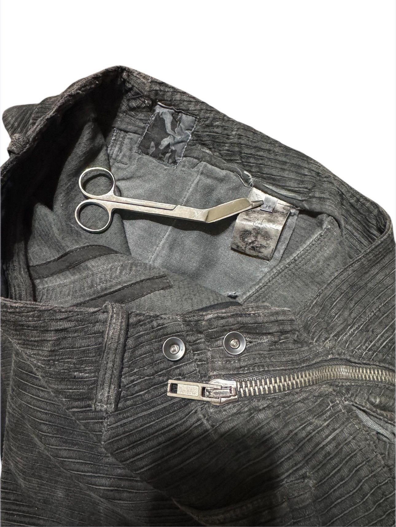 Rick Owens Rick Owens FW09 Corduroy Aircut Denim Size US 31 - 6 Thumbnail