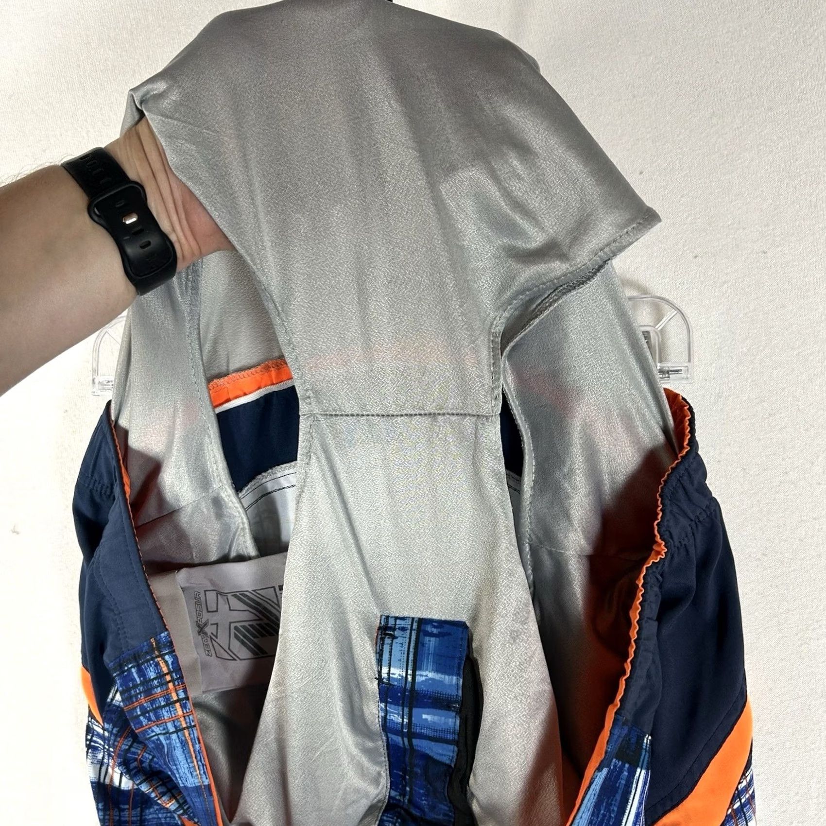 ZeroXposur Zero Xposur Mens XL Blue Trunks Beach Quick Dry Drawstring Plaid Geometric Size ONE SIZE - 6 Thumbnail