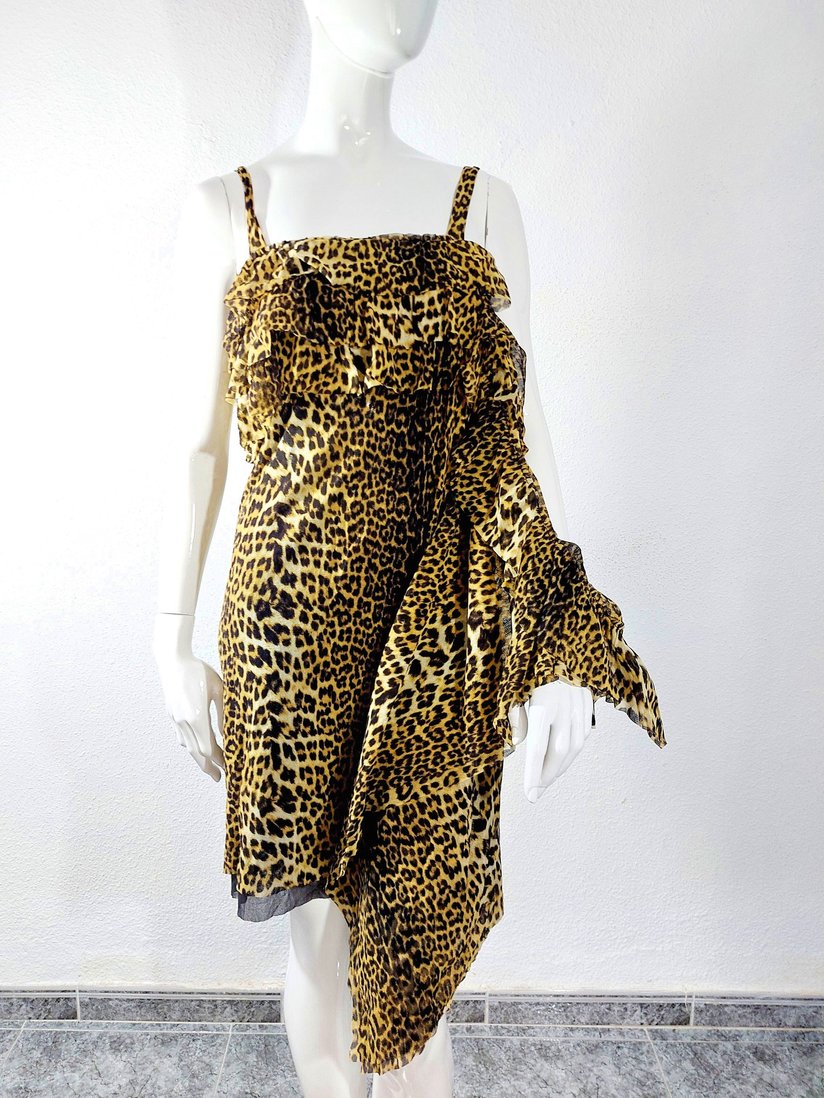 Jean Paul Gaultier Jean Paul Gaultier Mesh Tarzan Jane Leopard Tiger Dress Size L / US 10 / IT 46 - 25 Thumbnail