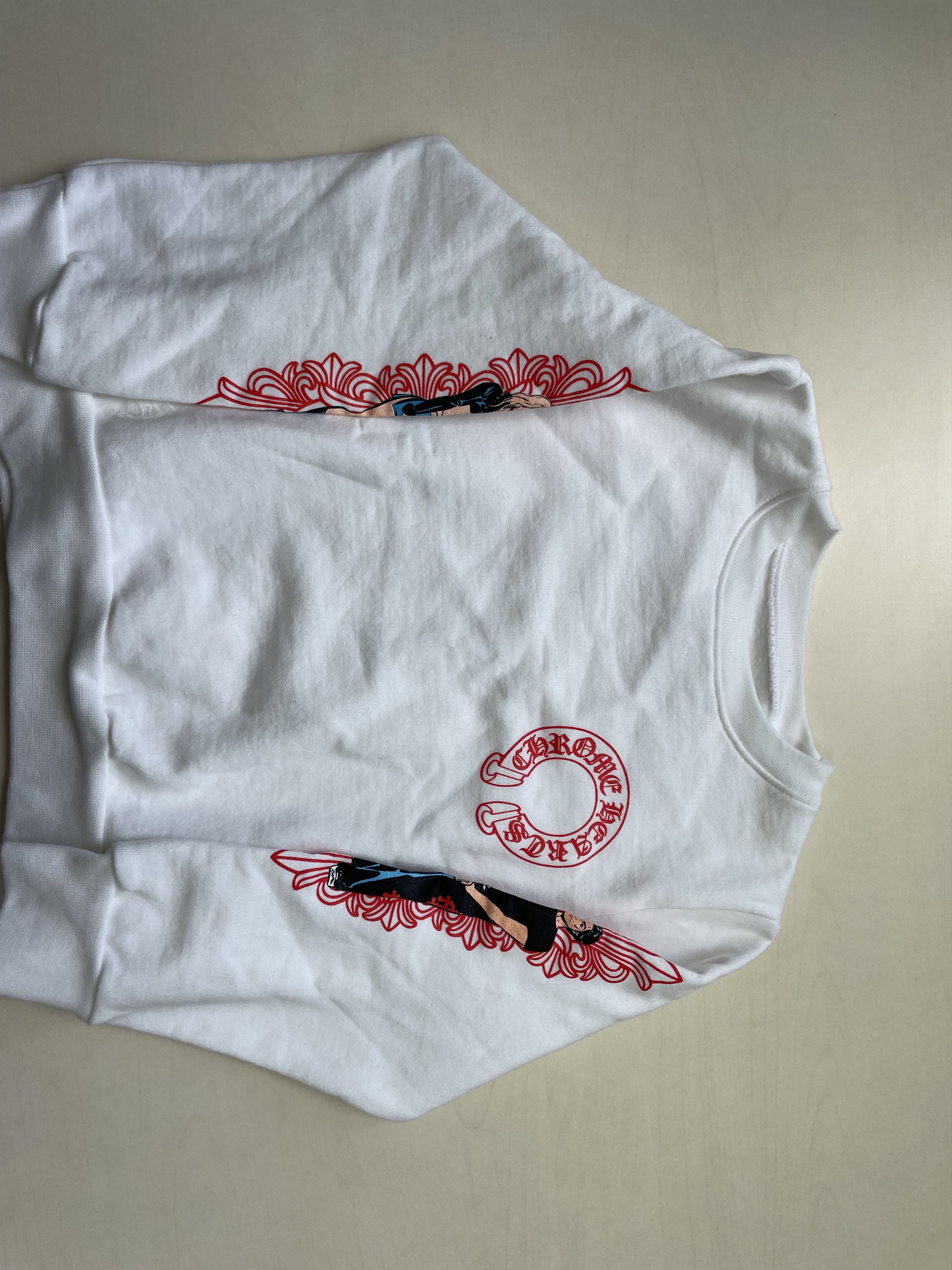 Chrome Hearts Chrome Hearts Deadly Doll Horseshoe White Kids Sweatshirt Size US XXS / EU 40 - 7 Thumbnail