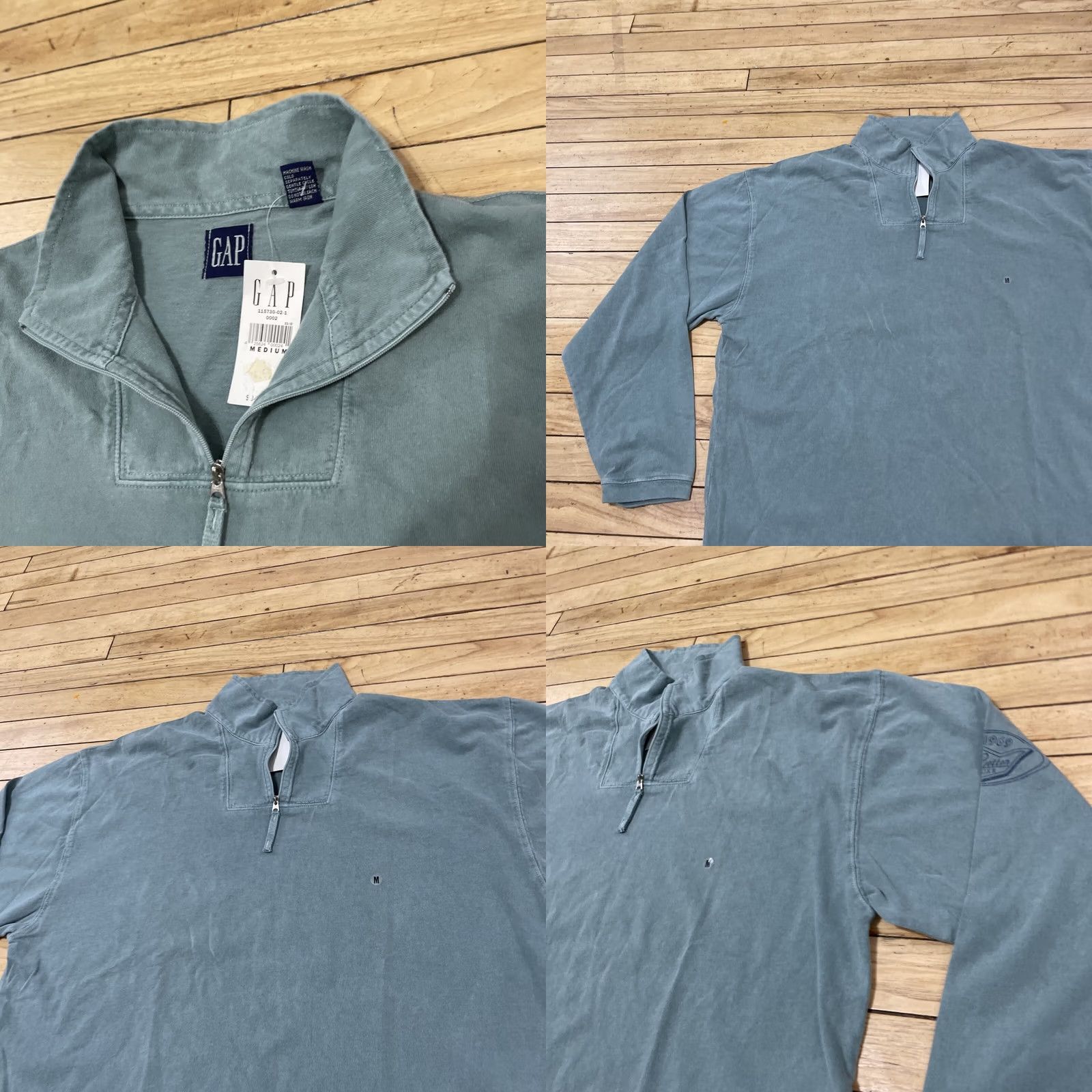 Gap GAP Quarter Zip Sweater Men L Aqua Blue Green Teal 1/4 Zip New Casual Preppy Navy? Size US L / EU 52-54 / 3 - 10 Thumbnail