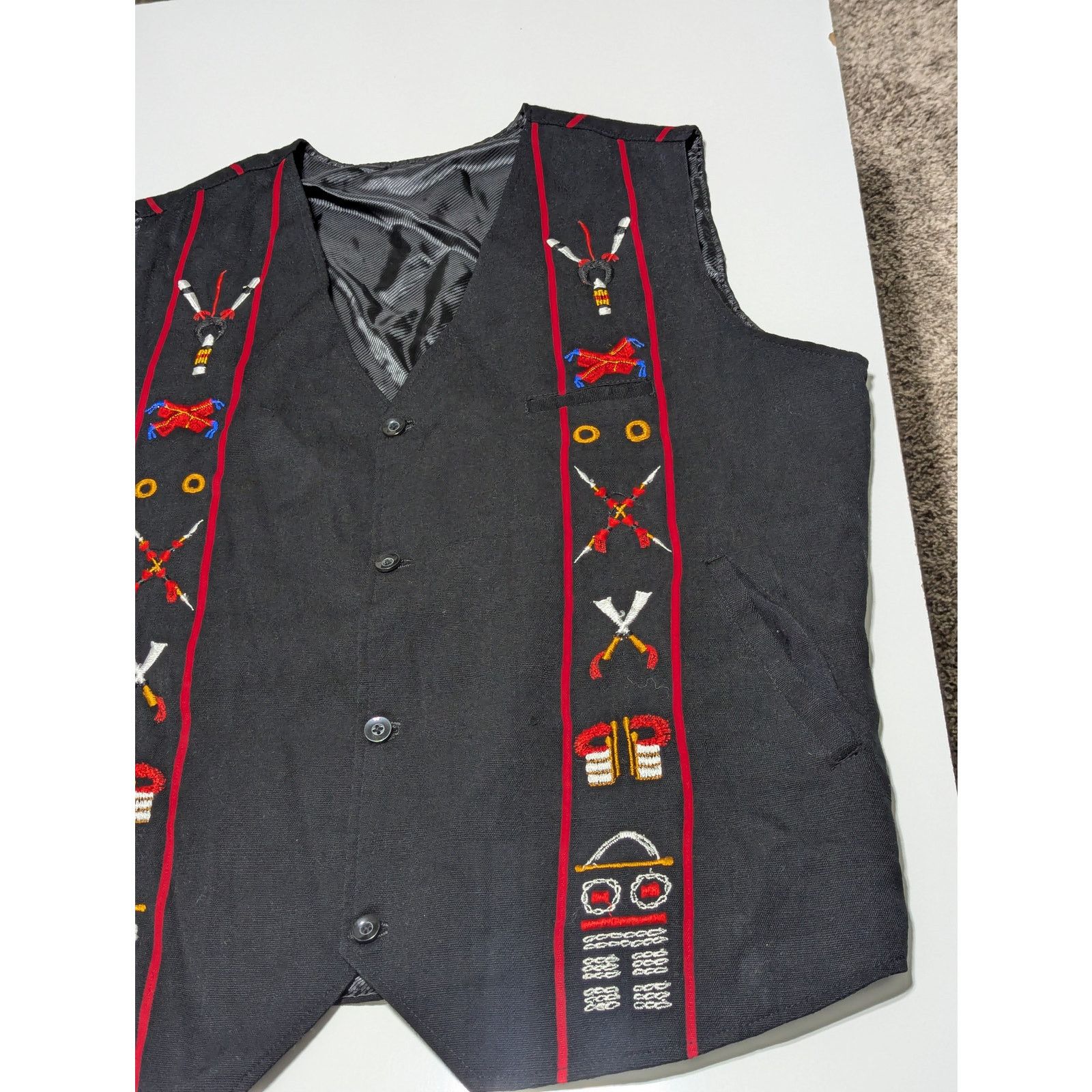 Handmade × Vintage Vintage Handmade Naga Ao Waist Coat Vest Traditional Tribal Size US L / EU 52-54 / 3 - 3 Thumbnail