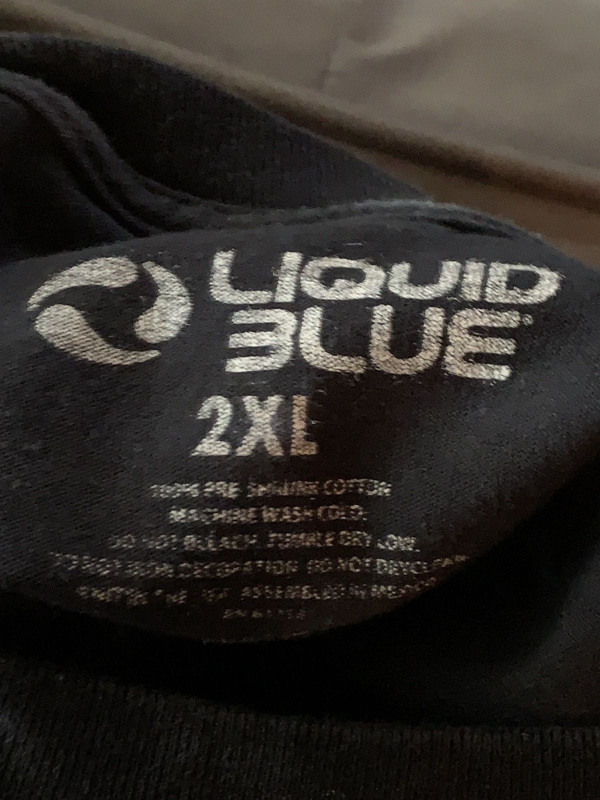 Band Tees *RARE* AC/DC Hell’s Bells Art AOP Tie-Dye Liquid Blue Shirt Size US XXL / EU 58 / 5 - 7 Thumbnail