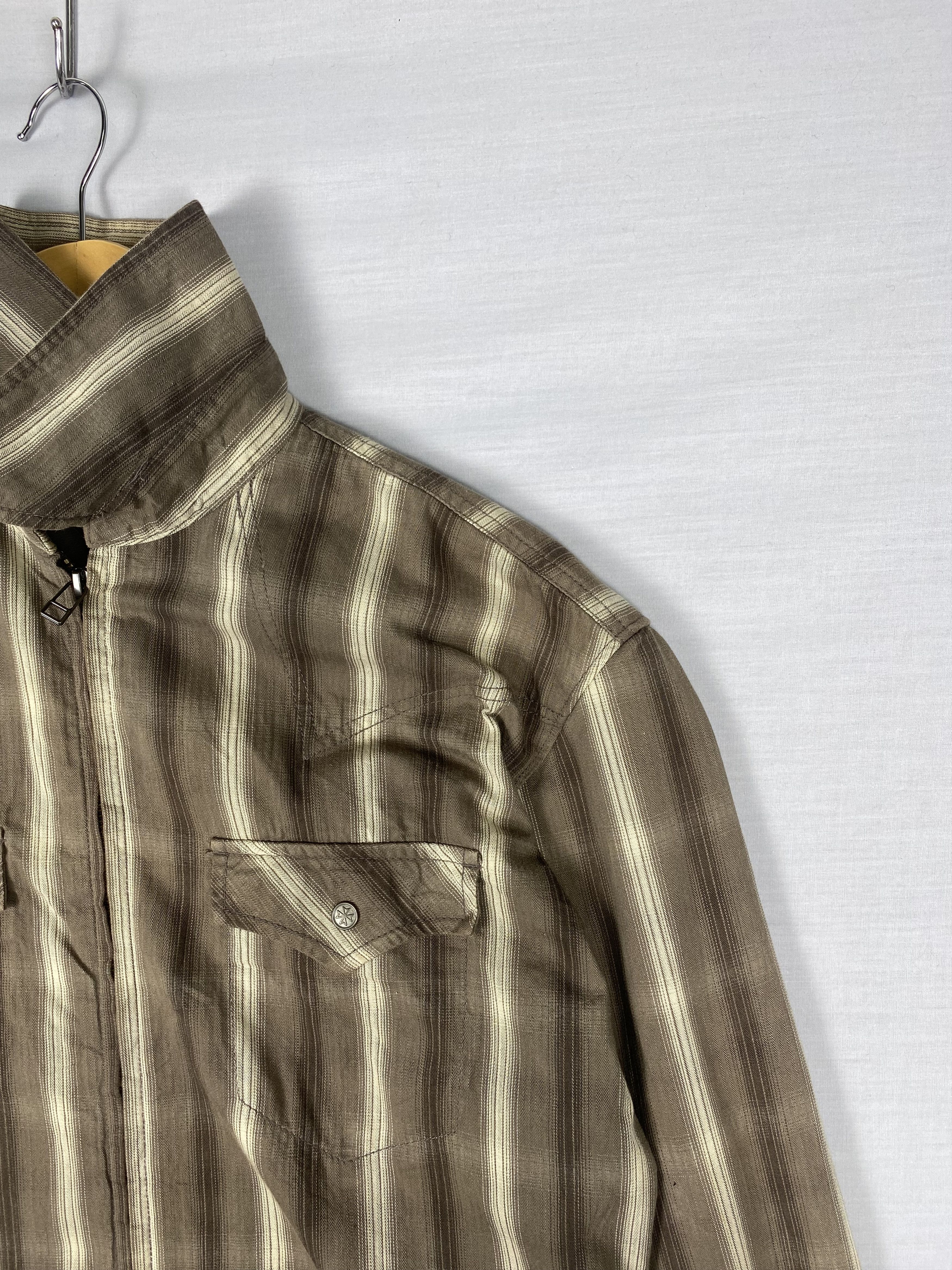 Canvas Vintage Kansai Jeans Striped Double Pocket Long Sleeve Shirt Size US M / EU 48-50 / 2 - 5 Thumbnail