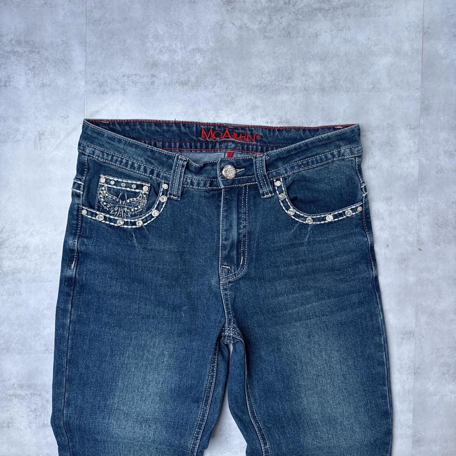 Other Y2K McAllen Blue Bootcut Flared Denim 00s Jeans Size 28" / US 6 / IT 42 - 5 Thumbnail