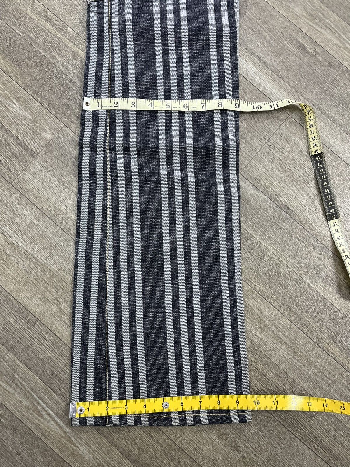 Japanese Brand Vintage Blue Way Japan Striped Indigo Denim Flared Jeans Size US 33 - 18 Thumbnail