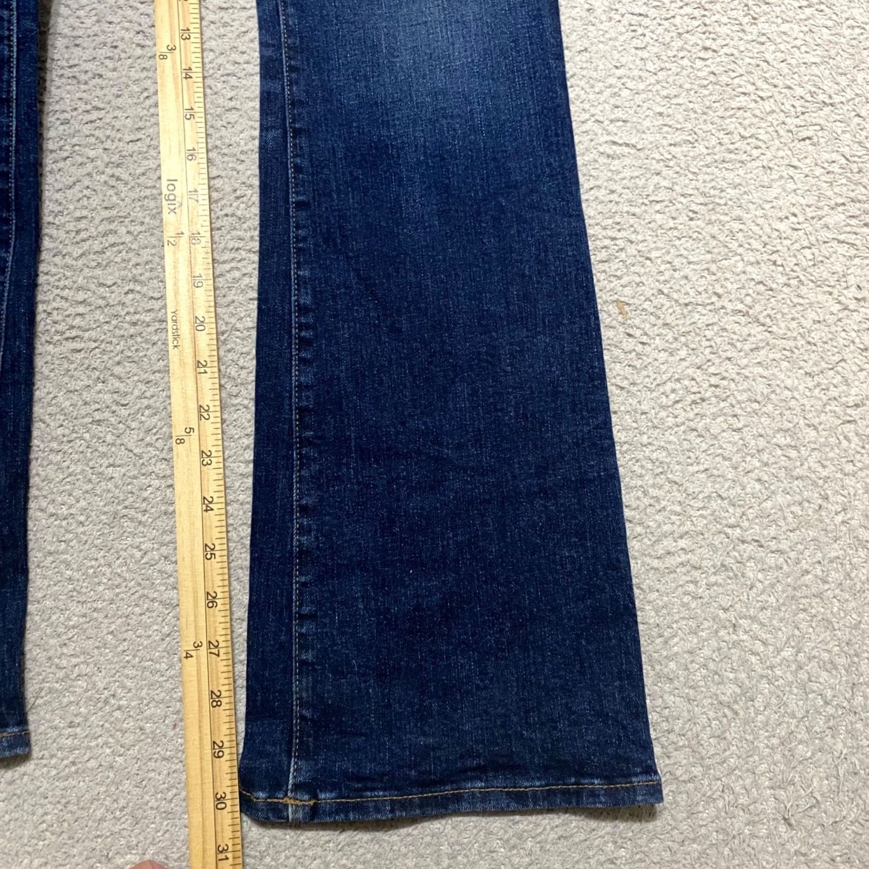 Madewell Madewell Jeans Blue Denim Dark Wash High Rise Flared 28 Regular 5-Pocket Mens Womens Size 28" / US 6 / IT 42 - 7 Thumbnail