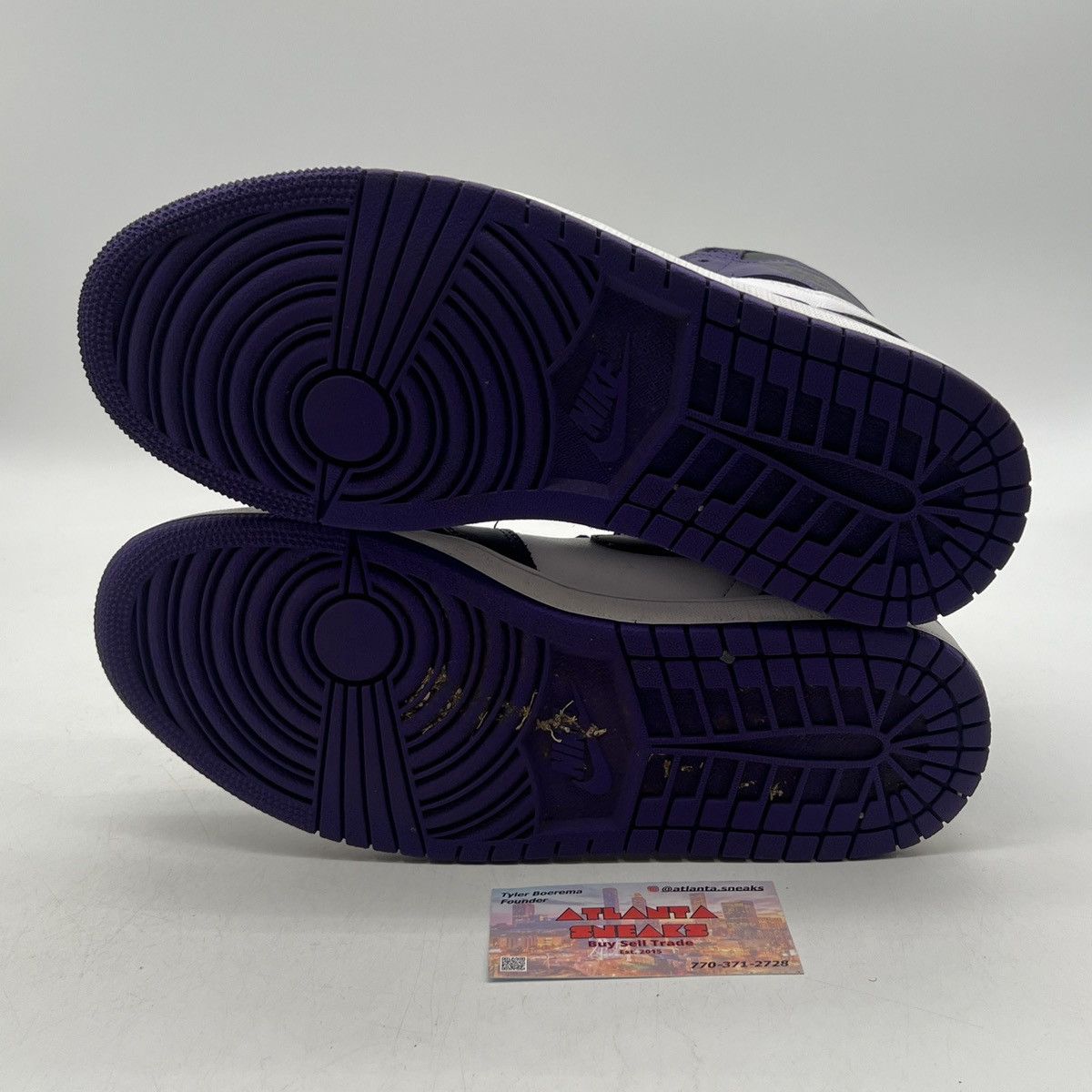 Nike Air Jordan 1 high court purple 2.0 Size US 9.5 / EU 42-43 - 7 Thumbnail