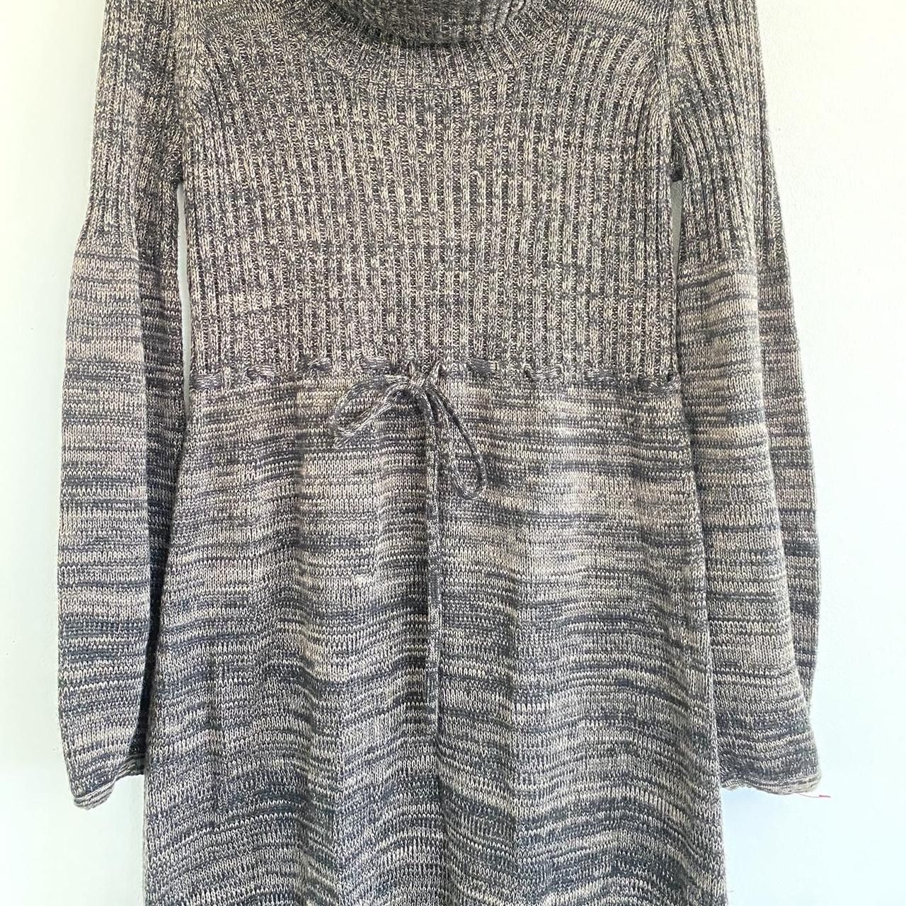 Calvin Klein CALVIN KLEIN BLACK BROWN SWEATER MIDI DRESS TURTLE MEDIUM Size M / US 6-8 / IT 42-44 - 7 Thumbnail
