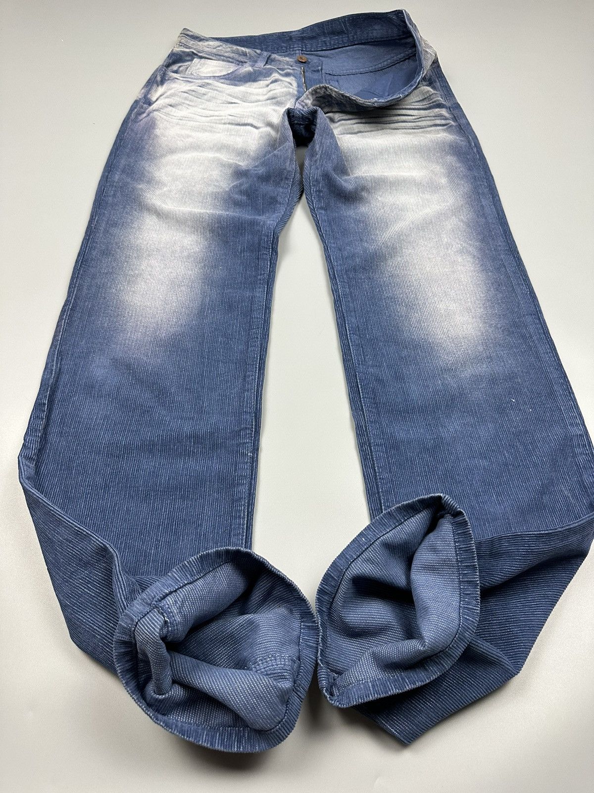 Japanese Brand Vintage Inal Kudroy Washed Blue Design Pant Size US 31 - 7 Thumbnail