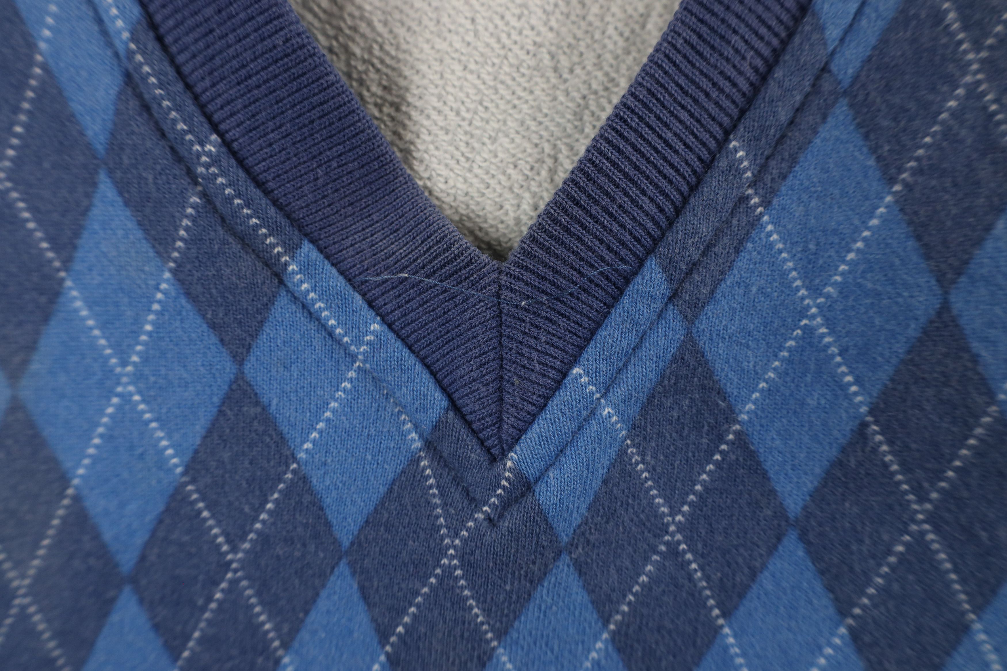 Nautica × Vintage Vintage 90s Nautica Spell Out Argyle Diamond Sweater Vest Size US XL / EU 56 / 4 - 5 Thumbnail