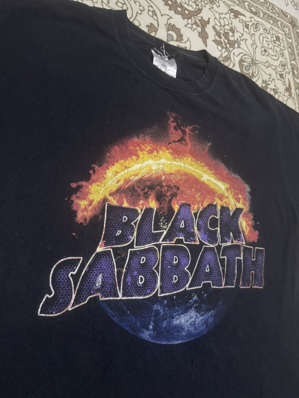 Band Tees The End Tour Black Sabbath Flaming Planet Design Band Shirt Size US M / EU 48-50 / 2 - 4 Thumbnail